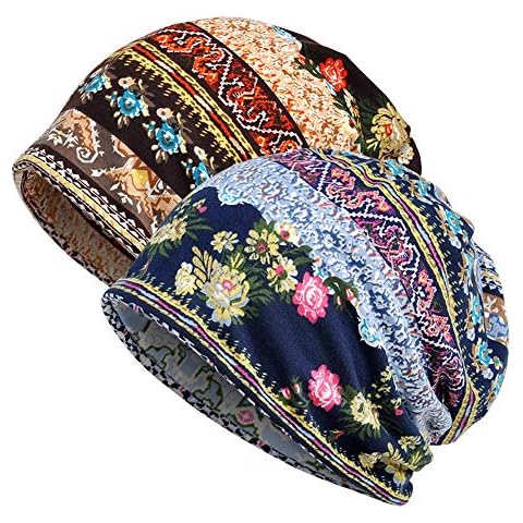 Womens Baggy Slouchy Beanie Chemo Hat Infinity Scarf Head Wrap Cap - - One Size Cover