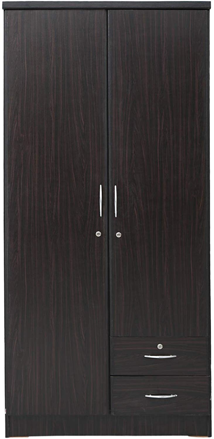 Karnak Wood Wardrobe - Cabinet/Cupboard 2 Door Dark Brown