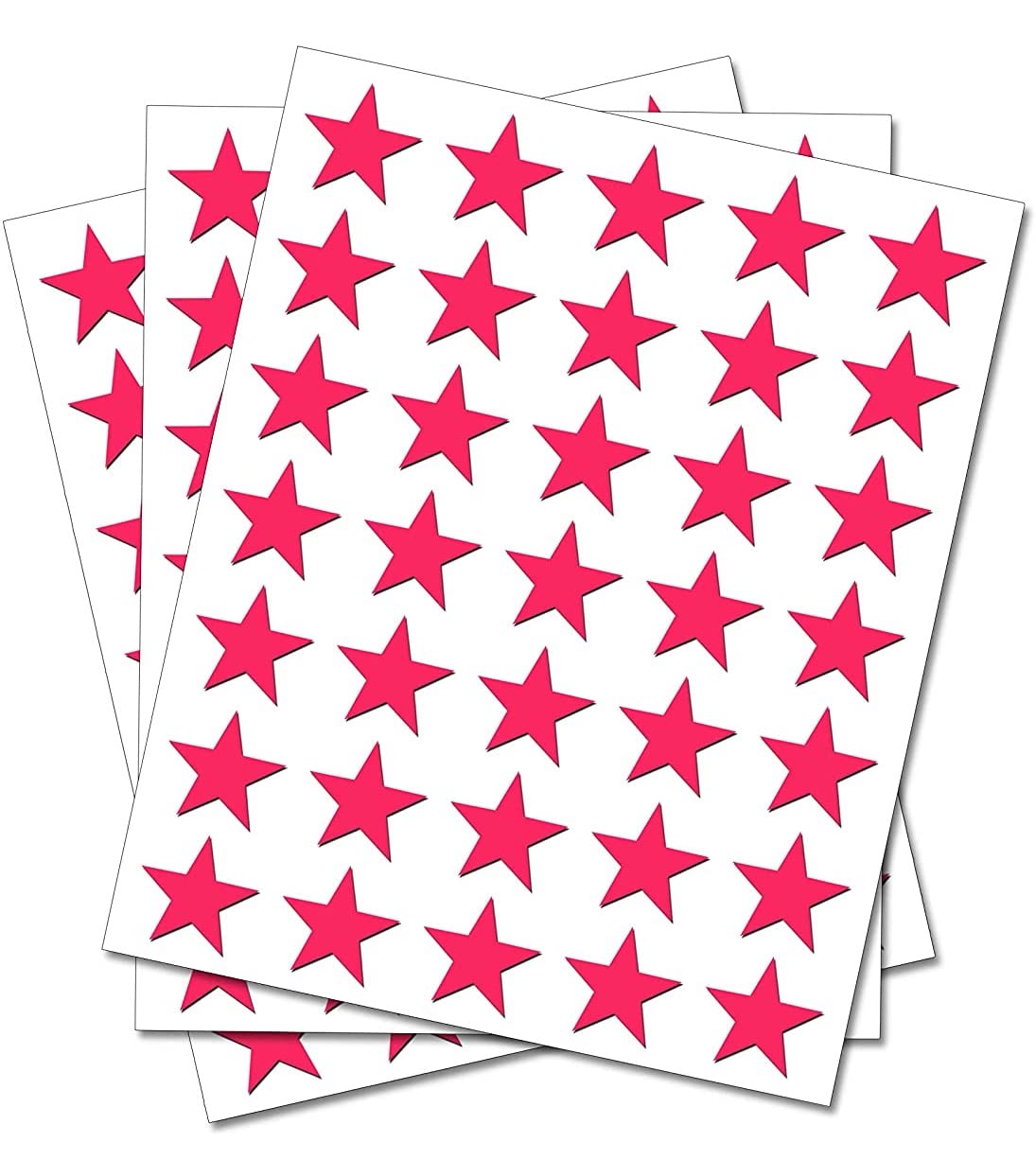 Party Decor Pink Set Of 50 - Hot Star Merit Reward Stickers - Removable Self Adhesive Waterproof Durable Vinyl Label Sticker 9Mm Each For School, Preschool, Nursery & Home Activity By