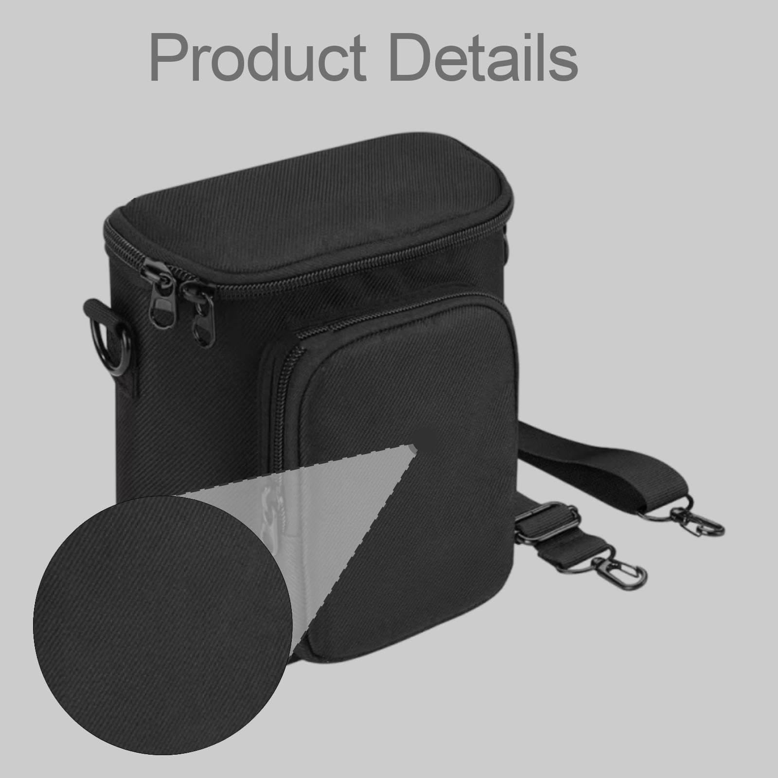 Borsa Organizer per binocolo, Versatile e Robusta, in Tessuto Oxford Nero, Portatile, Ideale per attività all'aperto Come Arrampicata, per 42 Mm