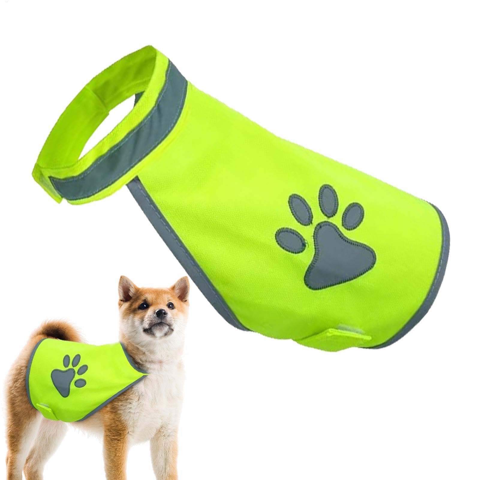 Gilet de sécurité réfléchissant pour chien,Veste Haute Visibilité avec Bandes Réfléchissantes,pour Promenades Nocturnes Protéger Votre Animal de Compagnie et des Accidents de Chasse.(Taille M)