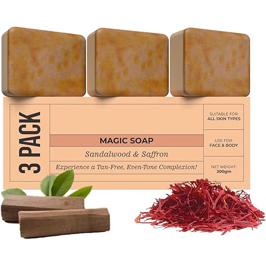 Ghar Ka Sandalwood Saffron Glow Soap 300g