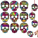 WhatSign Halloween Scratch Art Crafts for Kids 24Pcs Magic Rainbow Scratch Paper Halloween Party...
