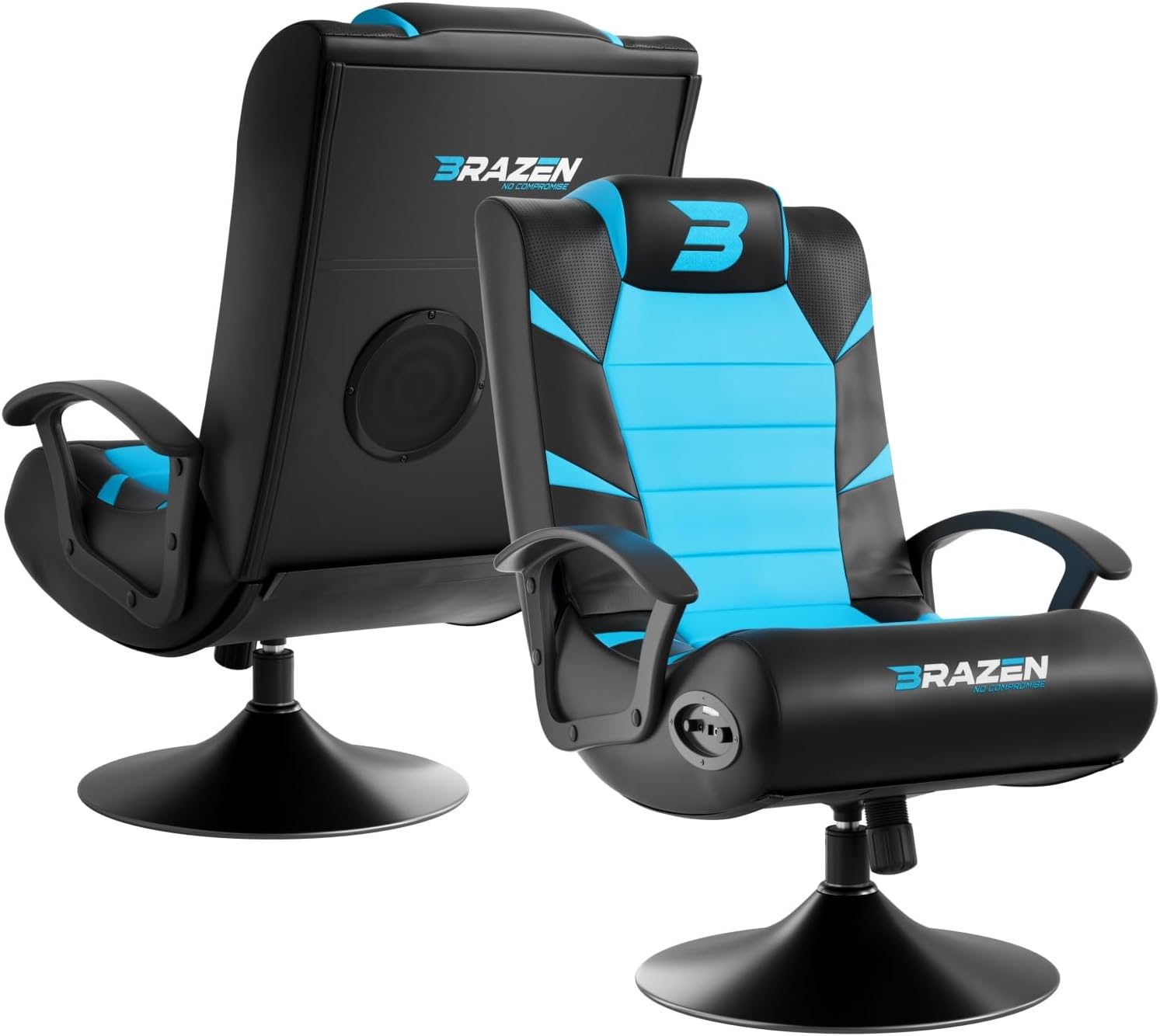Kids Gaming Chairs for Kids Gaming Chair with Speakers Subwoofer Bluetooth Compatible All Games Consoles Small Junior Foldable Rocker Video Games Chairs Speakers British Brand Pride โ Blue