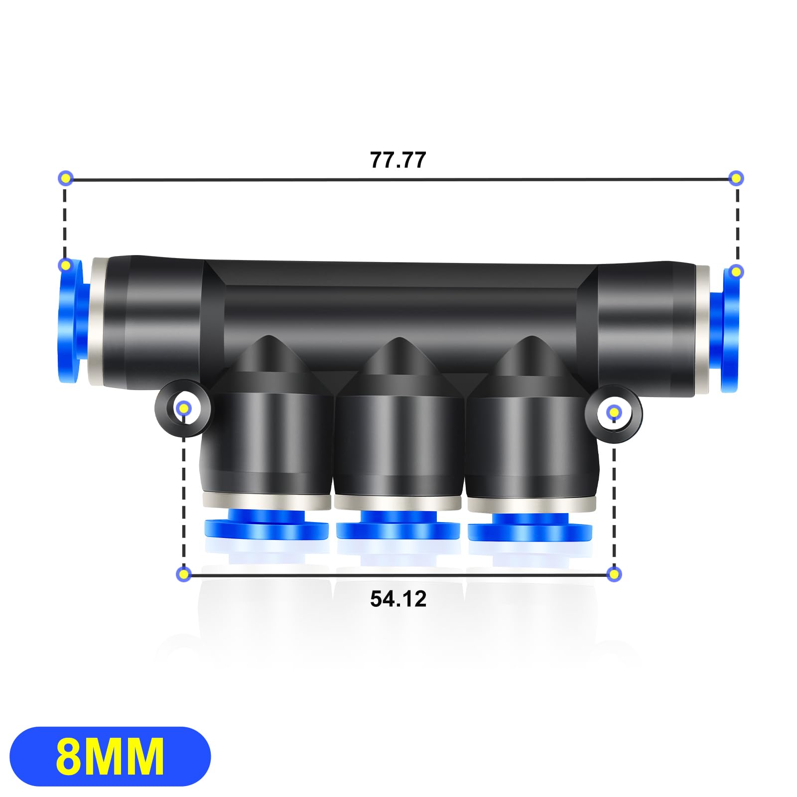 5 sztuk 8 mm wąż OD Push do podłączenia 5-drożne plastikowe szybkie uwalnianie złączki do złącz złącz złączek