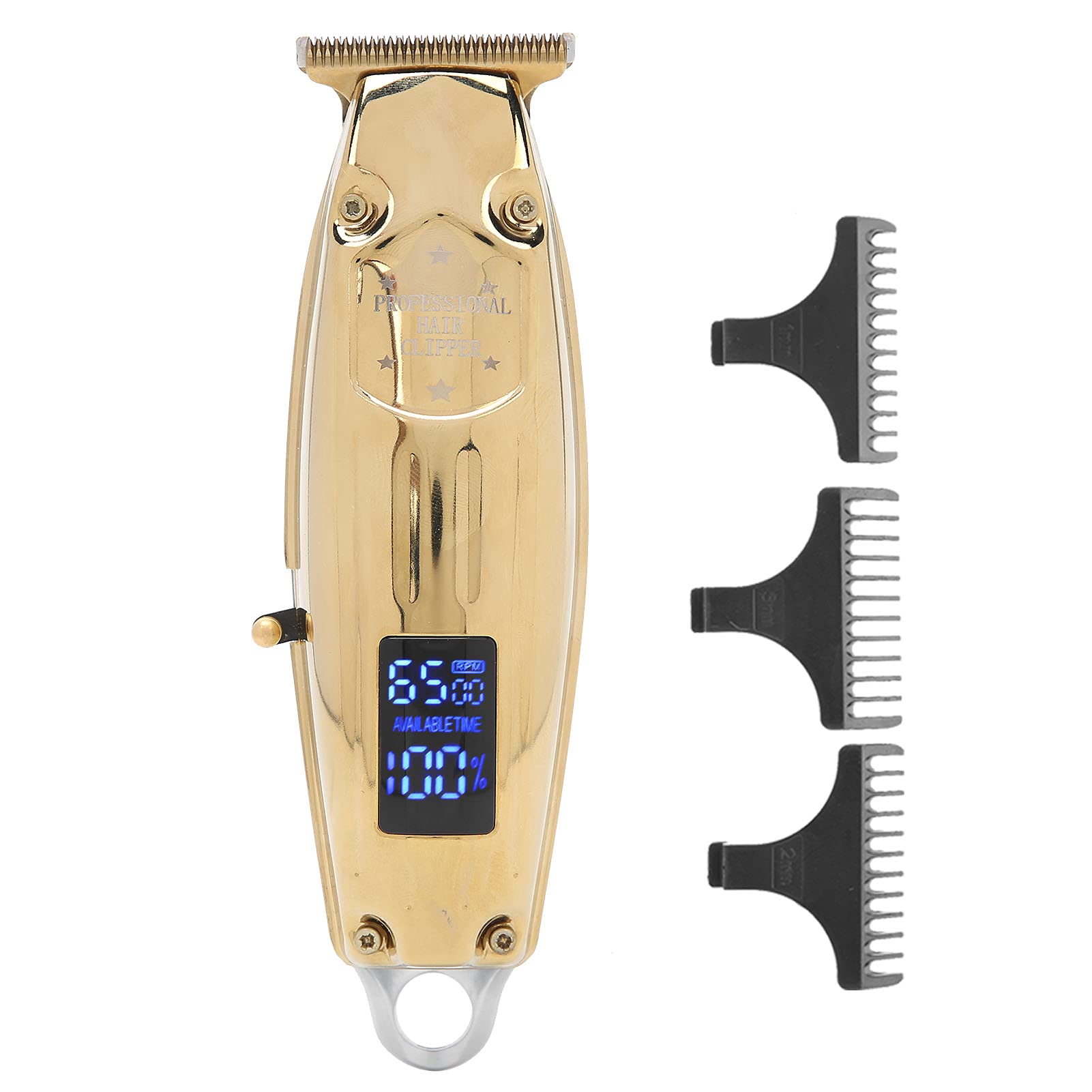 Brrnoo Cortapelos Eléctrico Recargable por USB, Máquina de Cortar Pelo Inalámbrica para Hombres (GOLD)