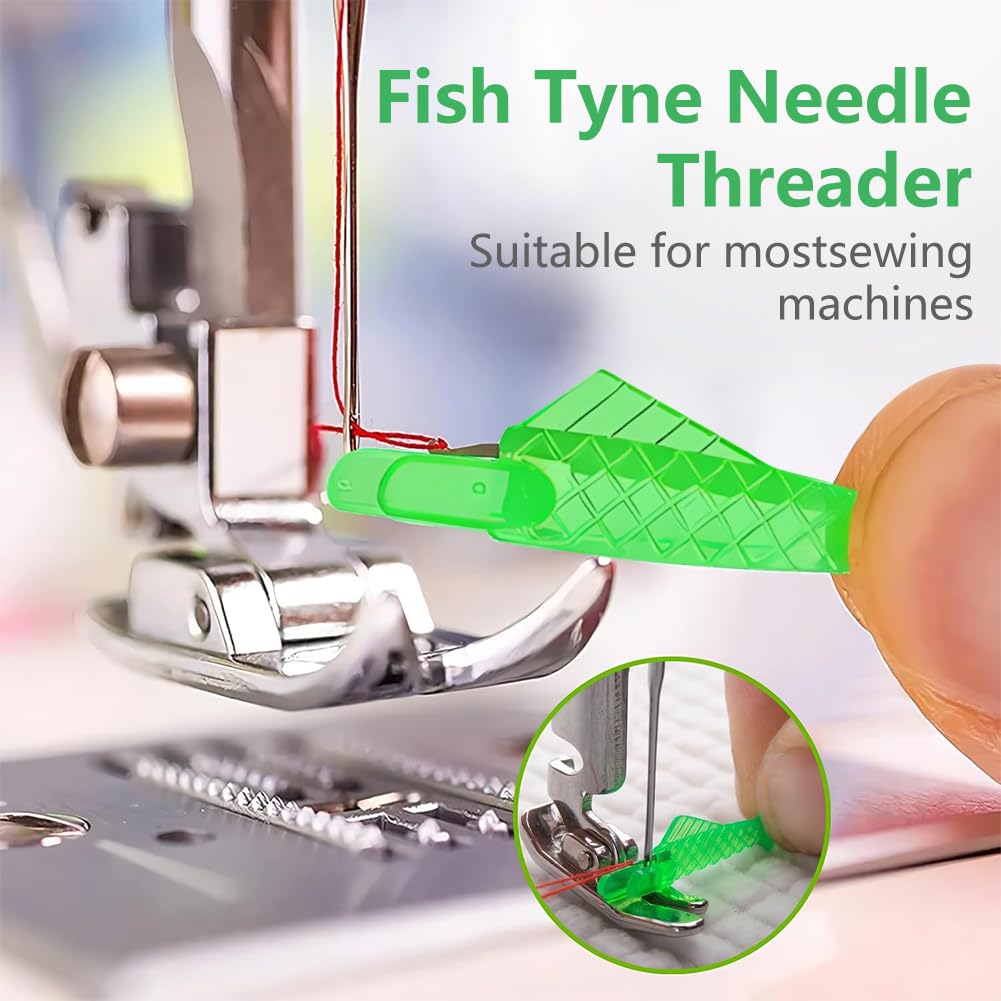 Fischmaul-Nähmaschinen-Nadeleinfädler, Automatisches Nadeleinfädler Werkzeug für Nähmaschine und Handgebrauch, schnelle Einfädelhilfe für Heimwerker und Nähliebhaber (5)