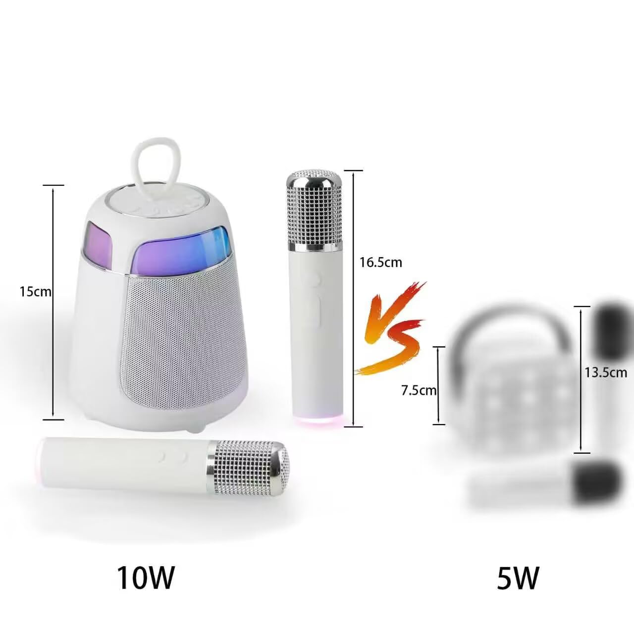 Mini máquina de karaoke, altavoz Bluetooth portátil con 2 micrófonos inalámbricos para adultos y niños, micrófono de karaoke con sistema PA compatible con USB/Tf/Aux para fiestas en casa