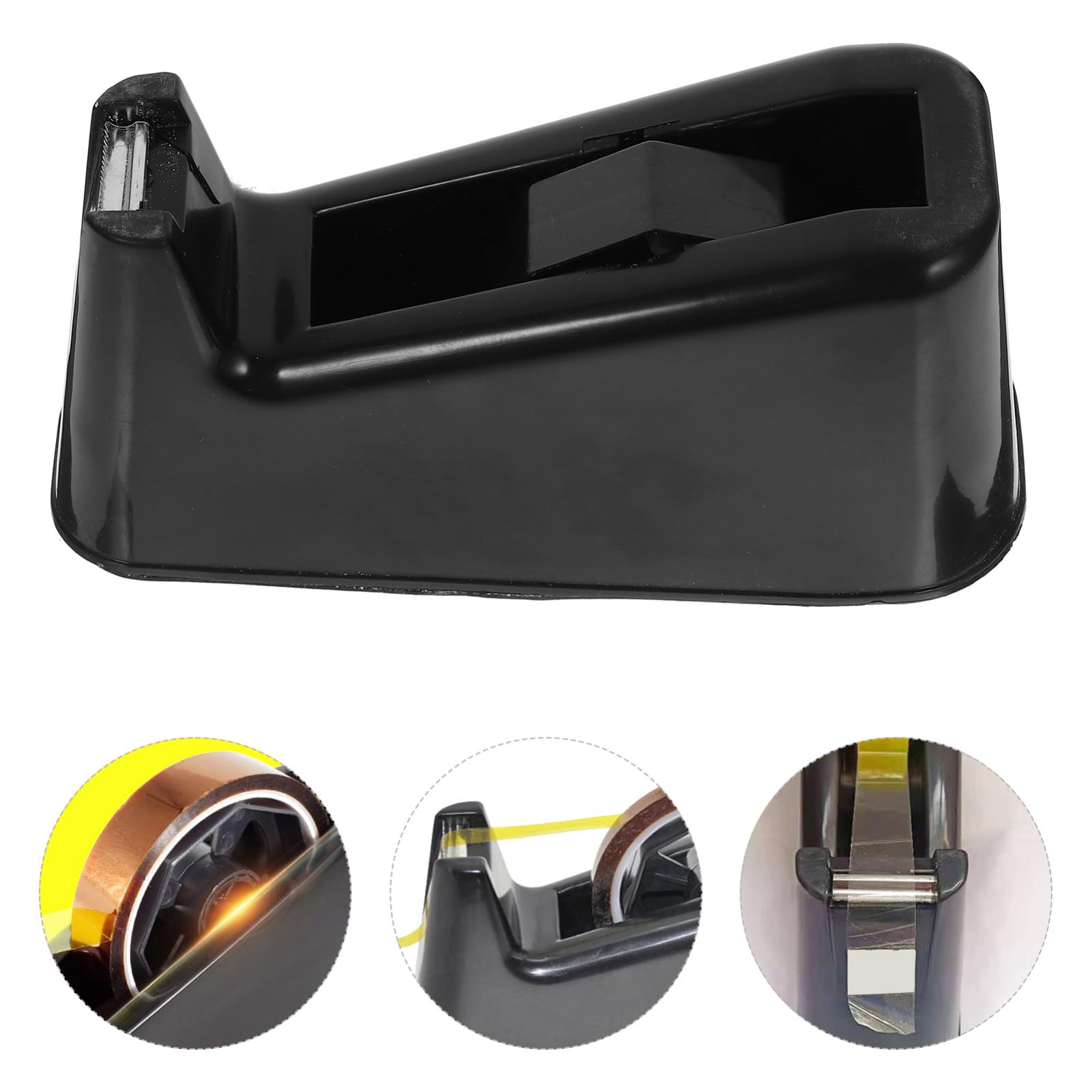 HOMSFOU 2 Piezas Dispensador de Cinta Adhesiva de Escritorio Cortadora de Cinta Reutilizable Soporte Portátil para Oficina Diseño Elegante y Práctico para y Trabajo