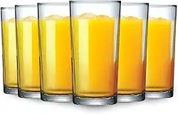 Kit de 6 Copos de Vidro 225ml Transparente | Para Água, Suco, Drinks e Refrigerante | Mesa Posta Elegante e Prática (6)