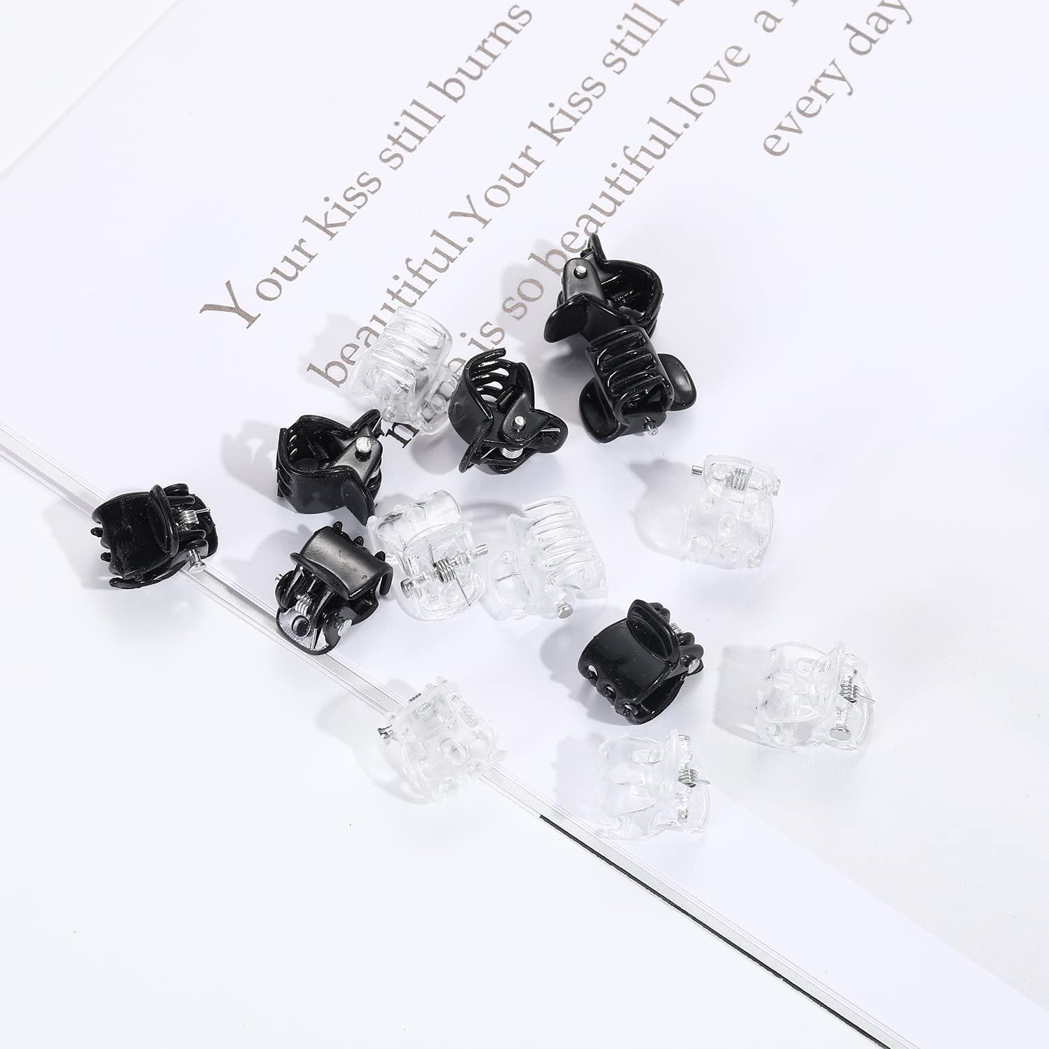 Amazon.co.jp: DIYOVNAK 0.39インチ/1cmヘアクロークリップ100個パック