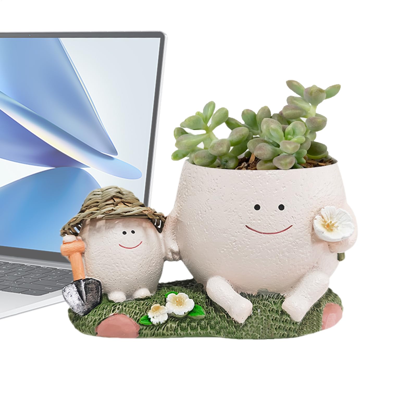 Pot de fleurs pour enfants et parents, vase de qualité supérieure tête en Kun