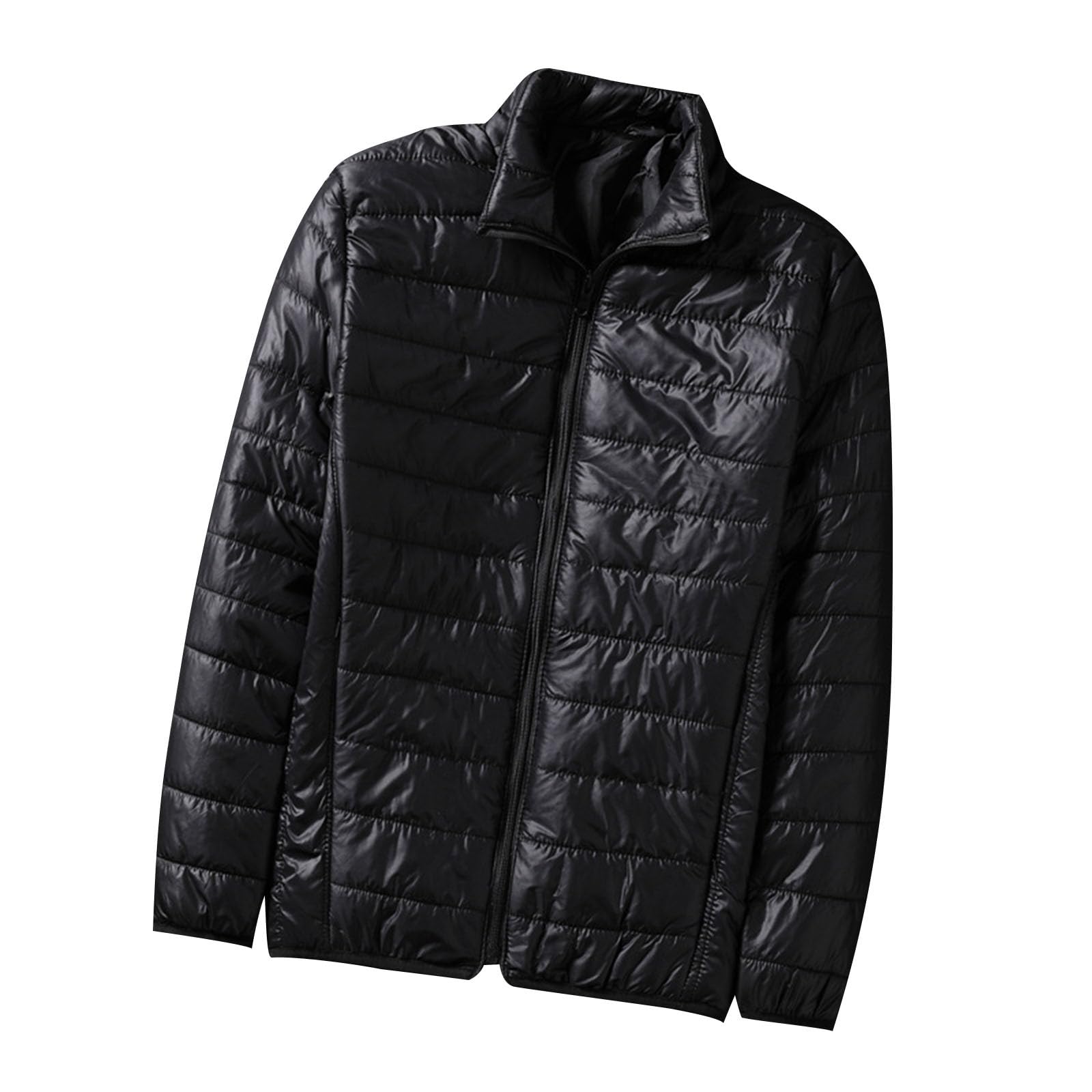 Mens Lightweight Puffer Jacket Insulated Quilted Outdoor Ski Winter Down Jacket for Men Water-Resistant Zip Up Coat