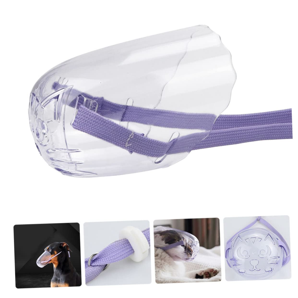 YARNOW 5 Piezas bozal de Gato Anti-ladridos Suministros de Aseo para Perros bozal de Boca de Gato cestas Mascotas Tapa Boca Gatito bozal Transpirable Ajustable sombrerería