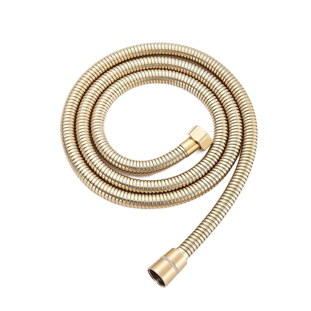 Lkfjnhepf Brushed Gold Shower Hose Kink-Free Shower Hoses 59 Inches Hose For Handheld Head Replacement Flexible Stainless Steel Anti-Twist(Brushed Gold)