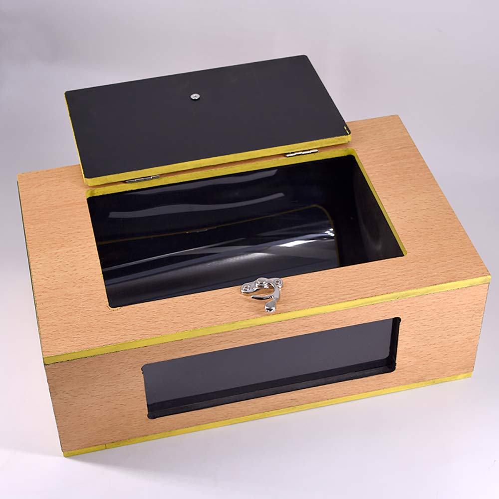 ZQION Magic Tricks See Thru Tip-Over Box (drewniane) pudełko na gołębie odwrócone znikające małe zwierzę pudełko magik rekwizyty iluzje sceniczne magiczna sztuczka