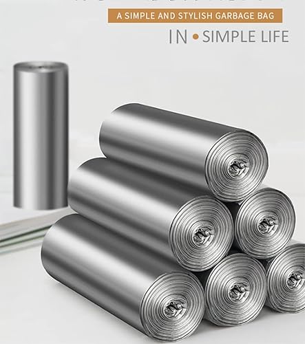 Miniatura 3 de NALANY - Bolsa de basura pequeña de alta calidad de 3 galones, bolsas de basura de parte superior plana, bolsas de basura de 0.039in de grosor,