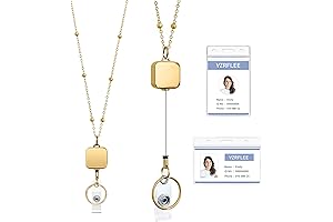 Premium Beaded Gold Lanyard for Keys, ID Badges, and More