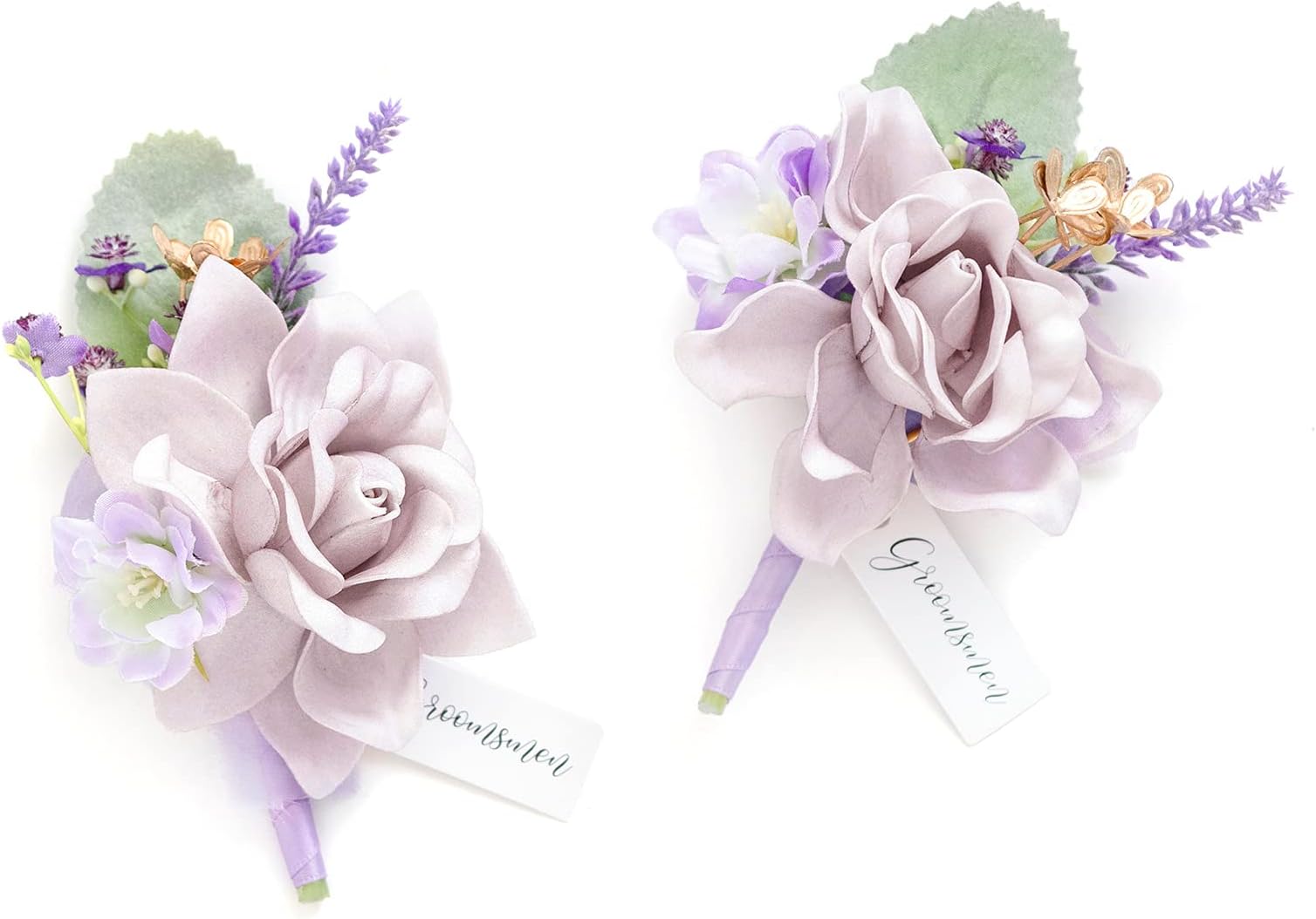 Ling's Moment Boutonniere for Men, 2pcs Groom Groomsmen Guest Boutonniere, Ar...