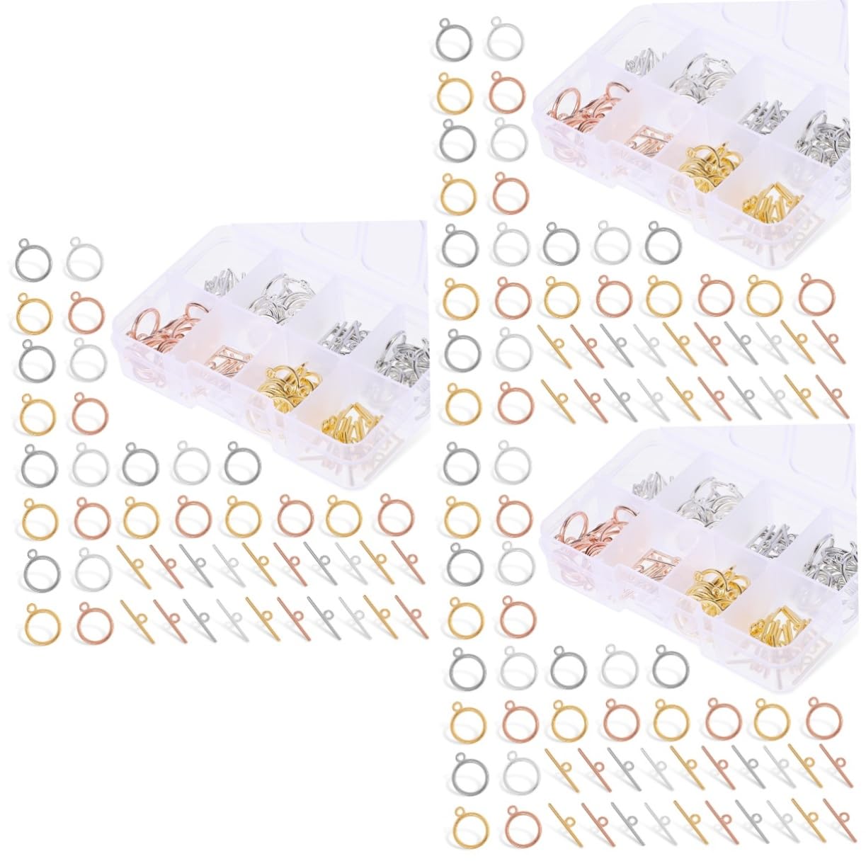 EXCEART Chiusure Toggle Per Gioielli Di Connettori Rotondi Eleganti Per Collane Bracciali e Progetti Fai Te