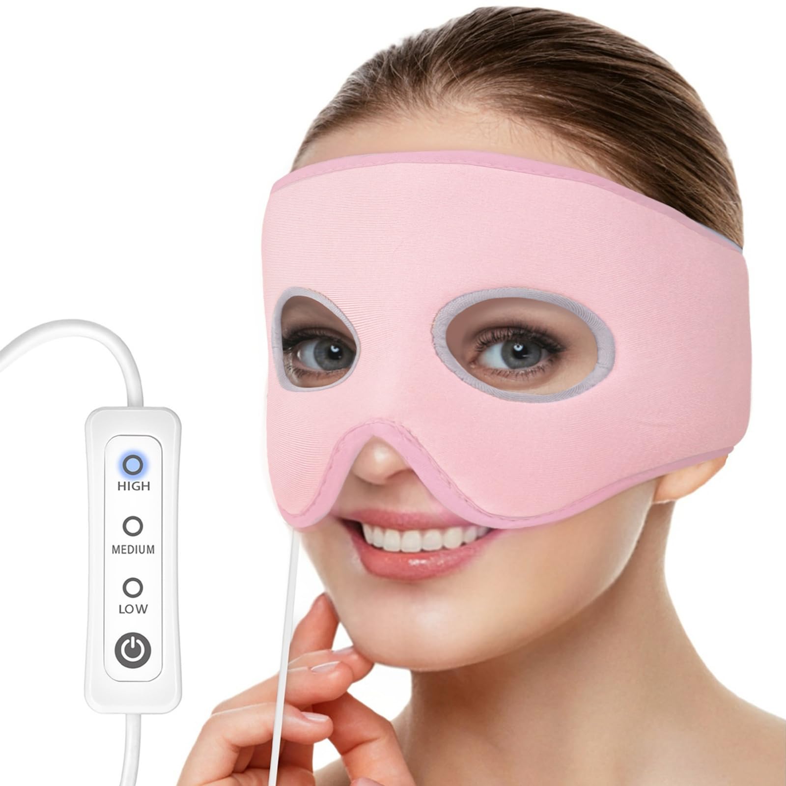 Sinus Relief Mask Sinus Heating Pad for Face Warm Sinus Compress for Sinus Pressure Relief Sinusitis Nasal Congestion, 3 Heating Settings (Non-Rechargeable)