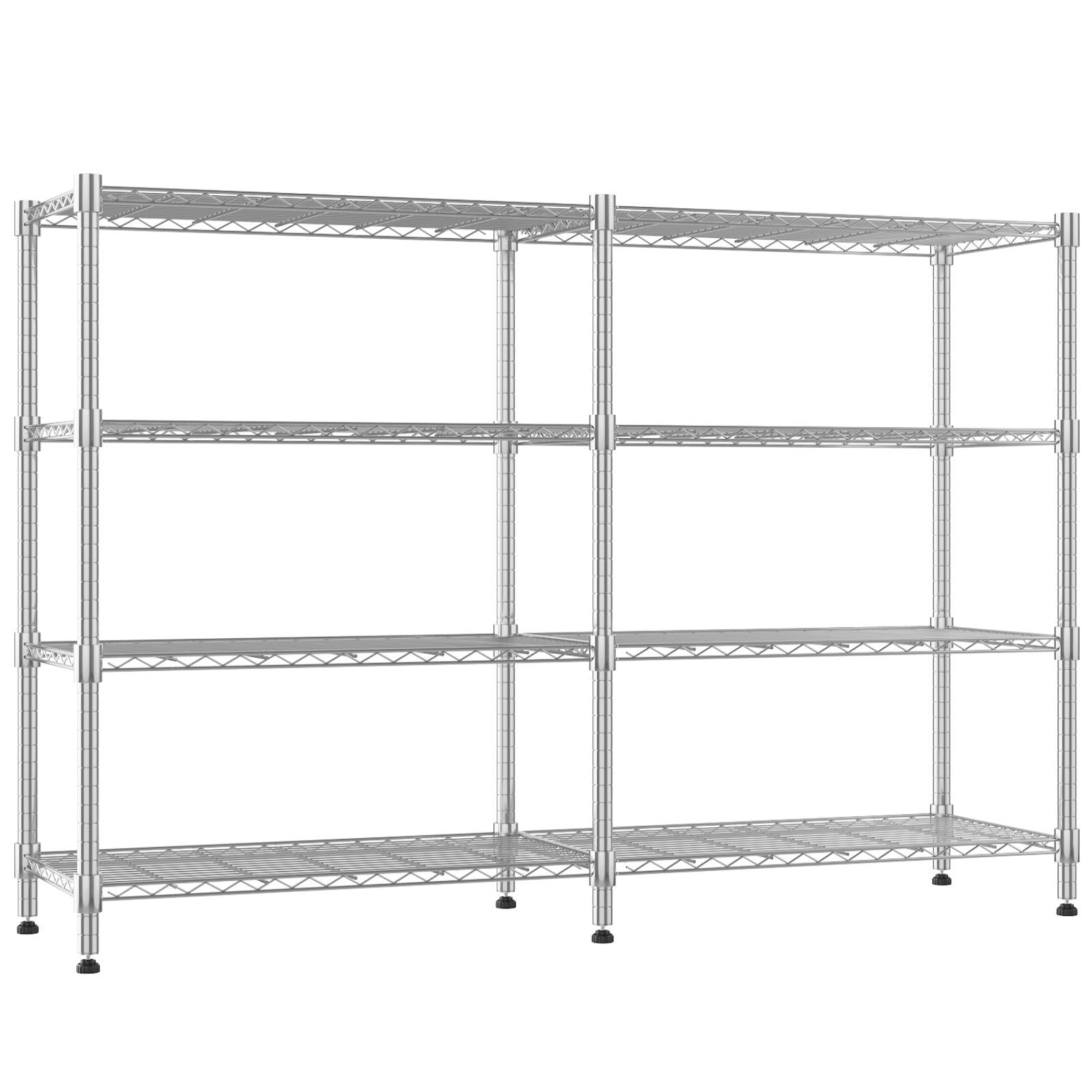 Himimi Estantería de garaje resistente de 4 niveles, 180 x 45 x 152 cm, estantería de alambre de metal ajustable, estante de almacenamiento de gran capacidad para garaje, despensa, cocina, cobertizo