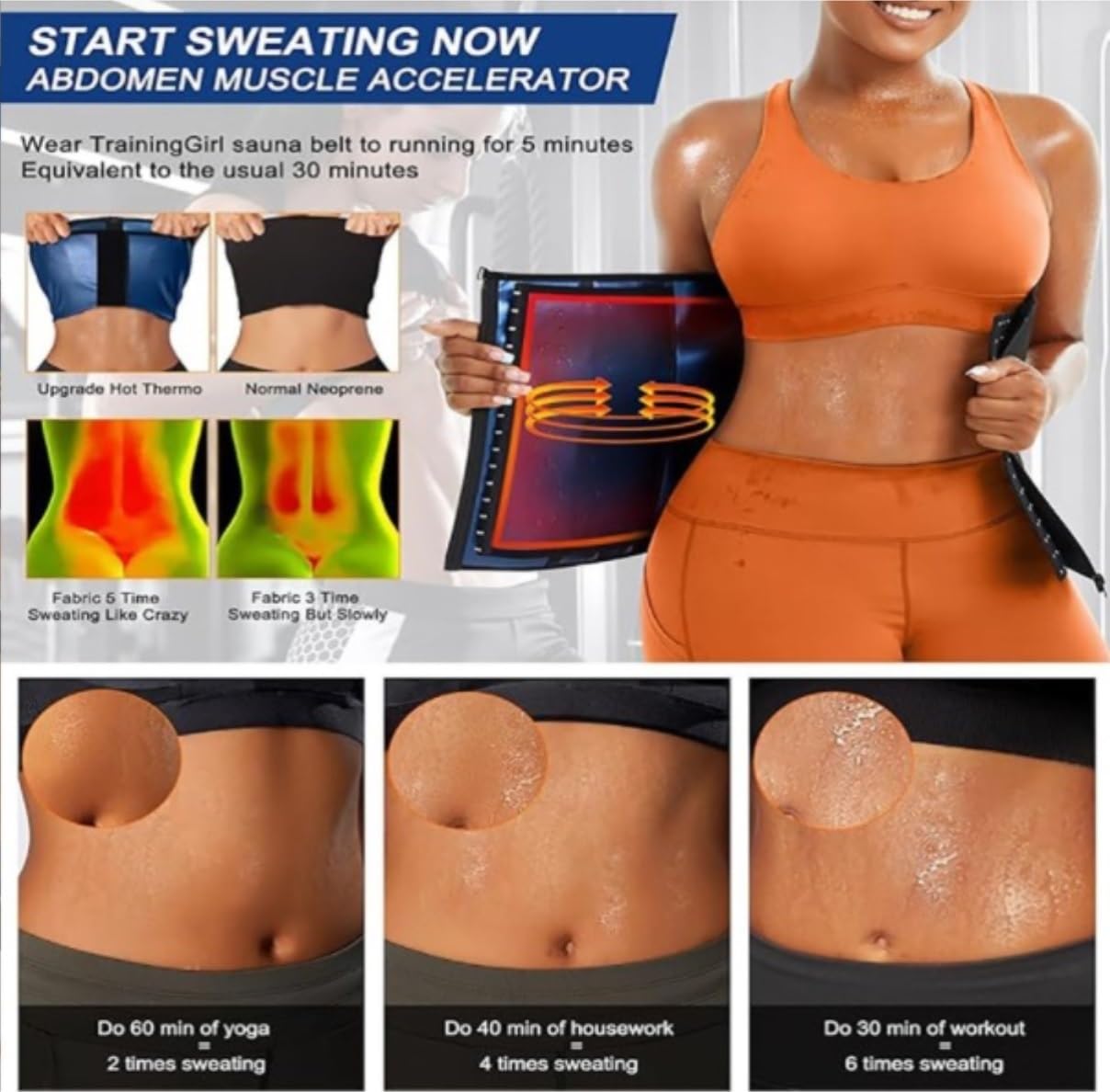 Faja Lumbar Faja Reductora De Cintura, Faja Reductora De Grasa Abdominal, Faja Reductora De Cintura, Faja Reductora De Sudor Para Adelgazar El Abdomen, Faja Reductora De Cintura Cinturón Apoyo Lumbar(