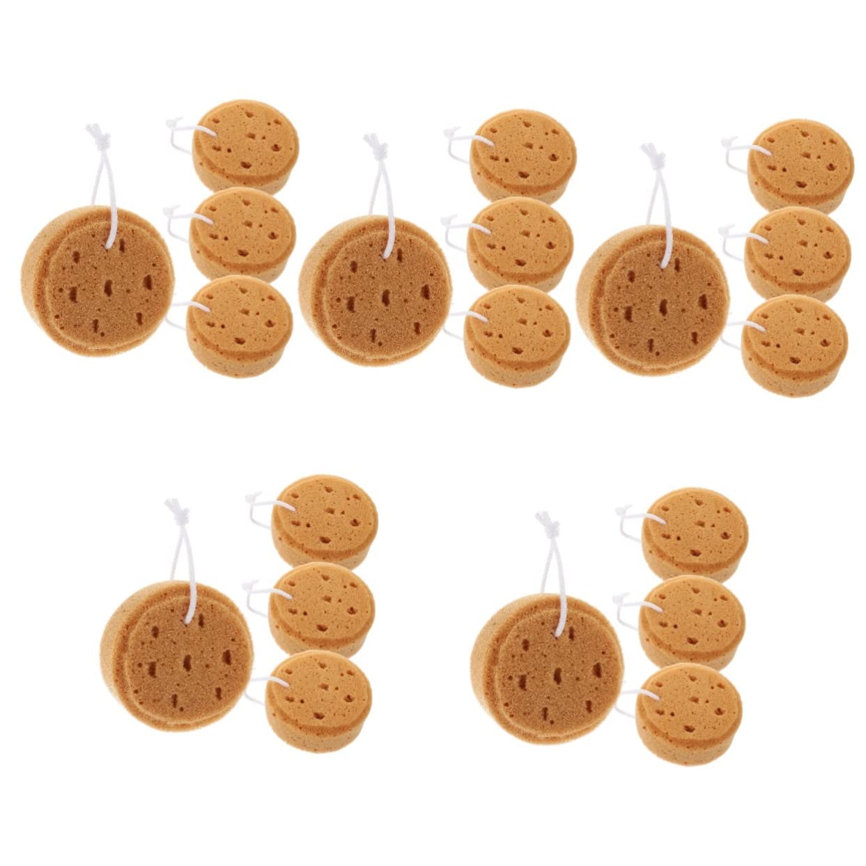 minkissy 20piezas Esponjas De Baño Redondas Exfoliantes y Suaves Para Esponjas De Loofah Para Cuerpo Agradables Al Tacto y Diseño Práctico Para Adultos