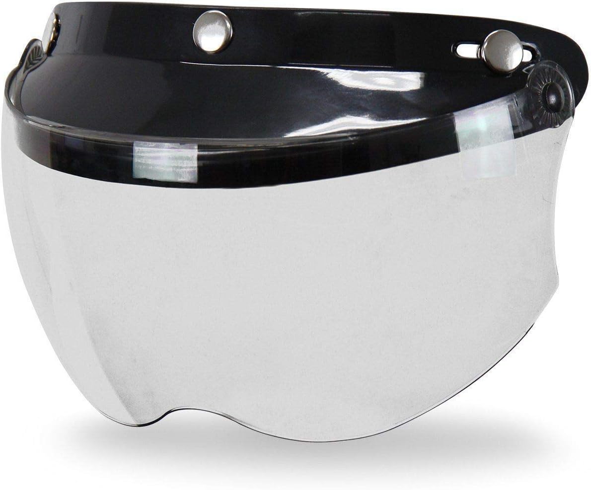 Outlaw Universal 3 Snap-Button Visor with Flip-up Clear Shield - One Size