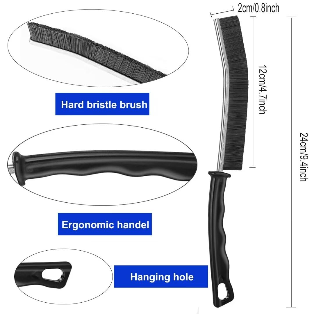 Xemnys Spazzola per la Pulizia delle Fessure e Fughe - Strumento Magico per Piccoli Spazi in Casa, Bagno, Doccia, Piastrelle, Cucina