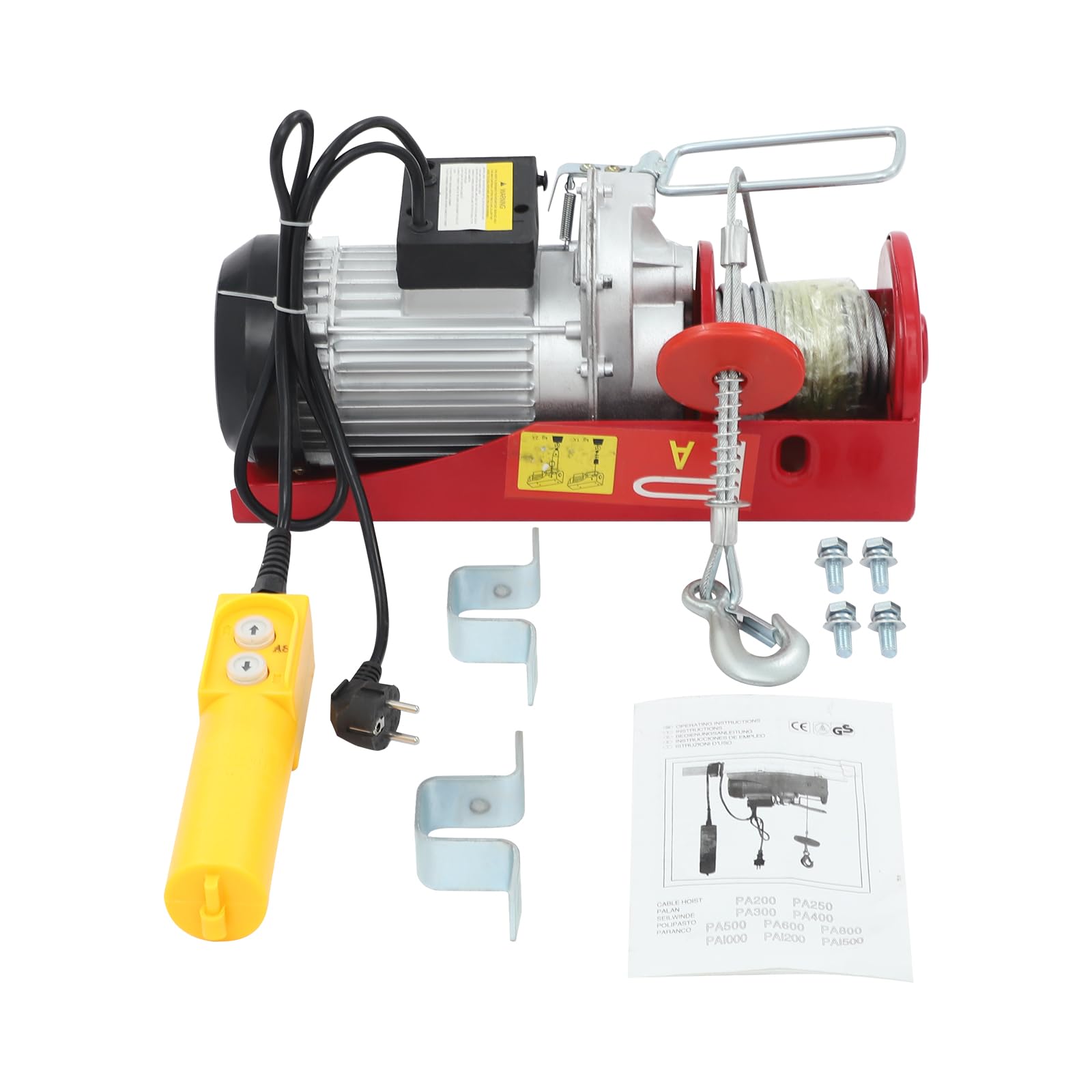Elektryczna wciągarka linowa 400 kg do 800 kg, wysokość podnoszenia 12 m, wciągarka łańcuchowa, podnośnik linowy, elektryczny wciągarka do butelek z bezprzewodowym pilotem zdalnego sterowania