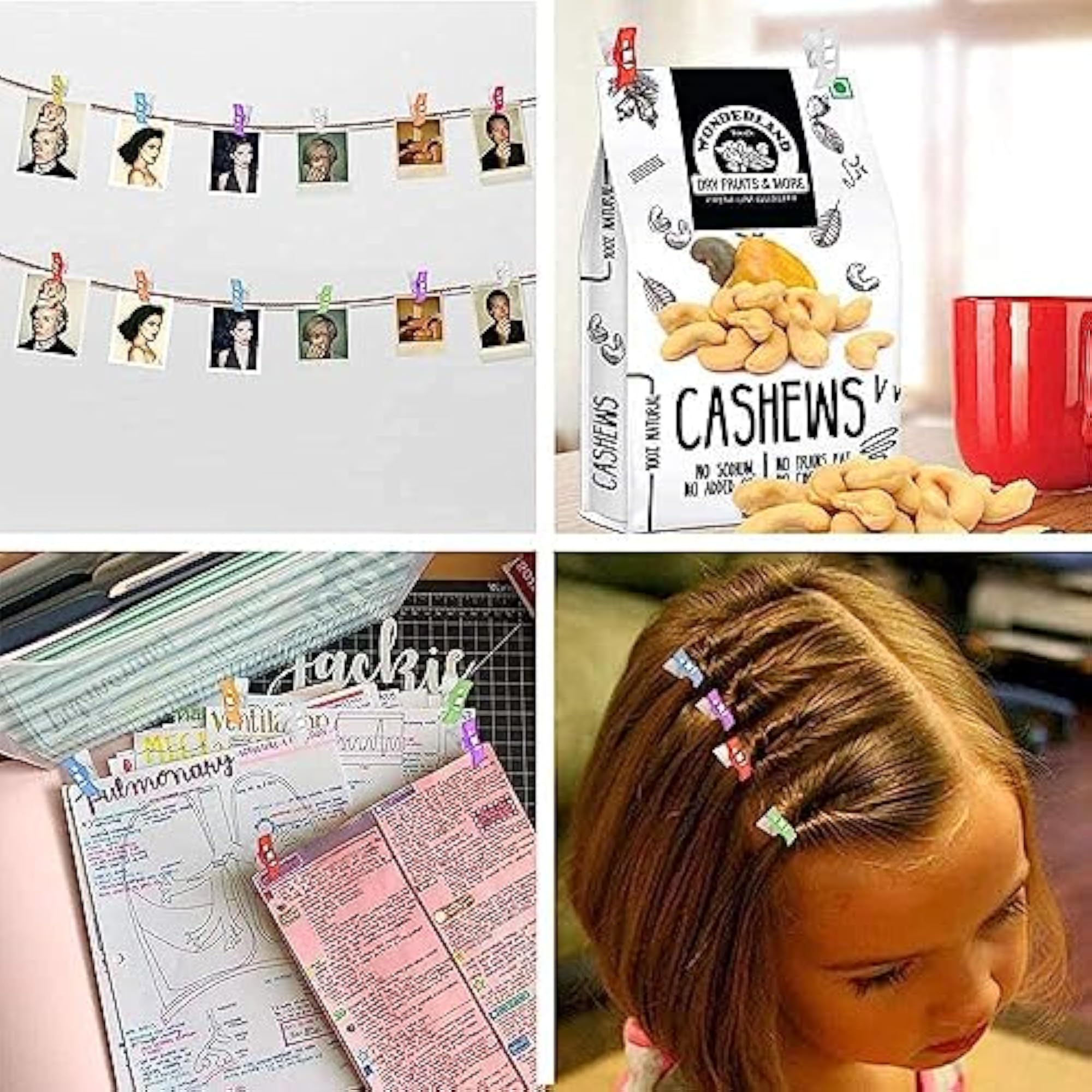 Plastic Multi Color Hand Held Sewing Clips for Fabric