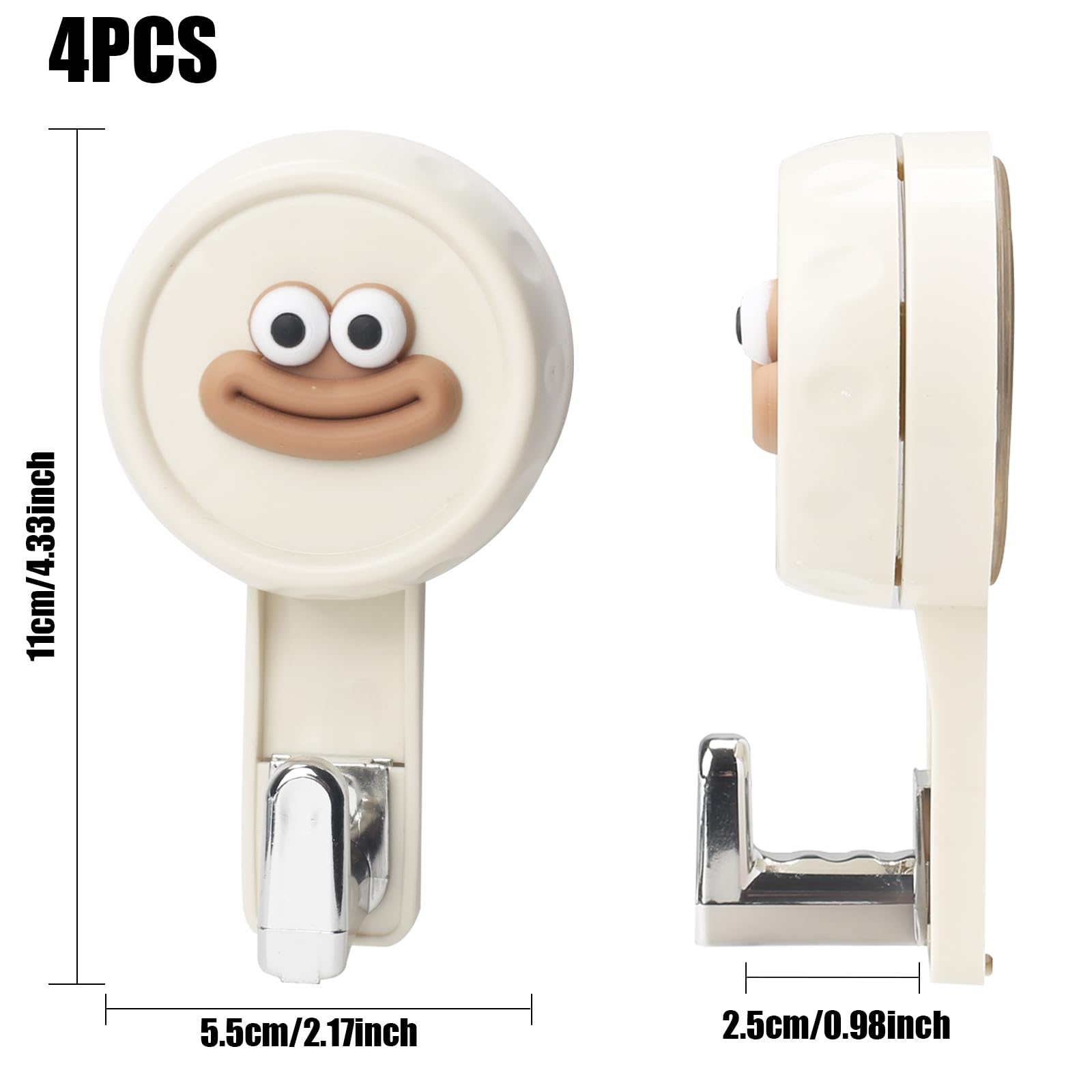 2 Pièces Crochet Douche Mural, Porte Serviette Sans Perçage, Pour