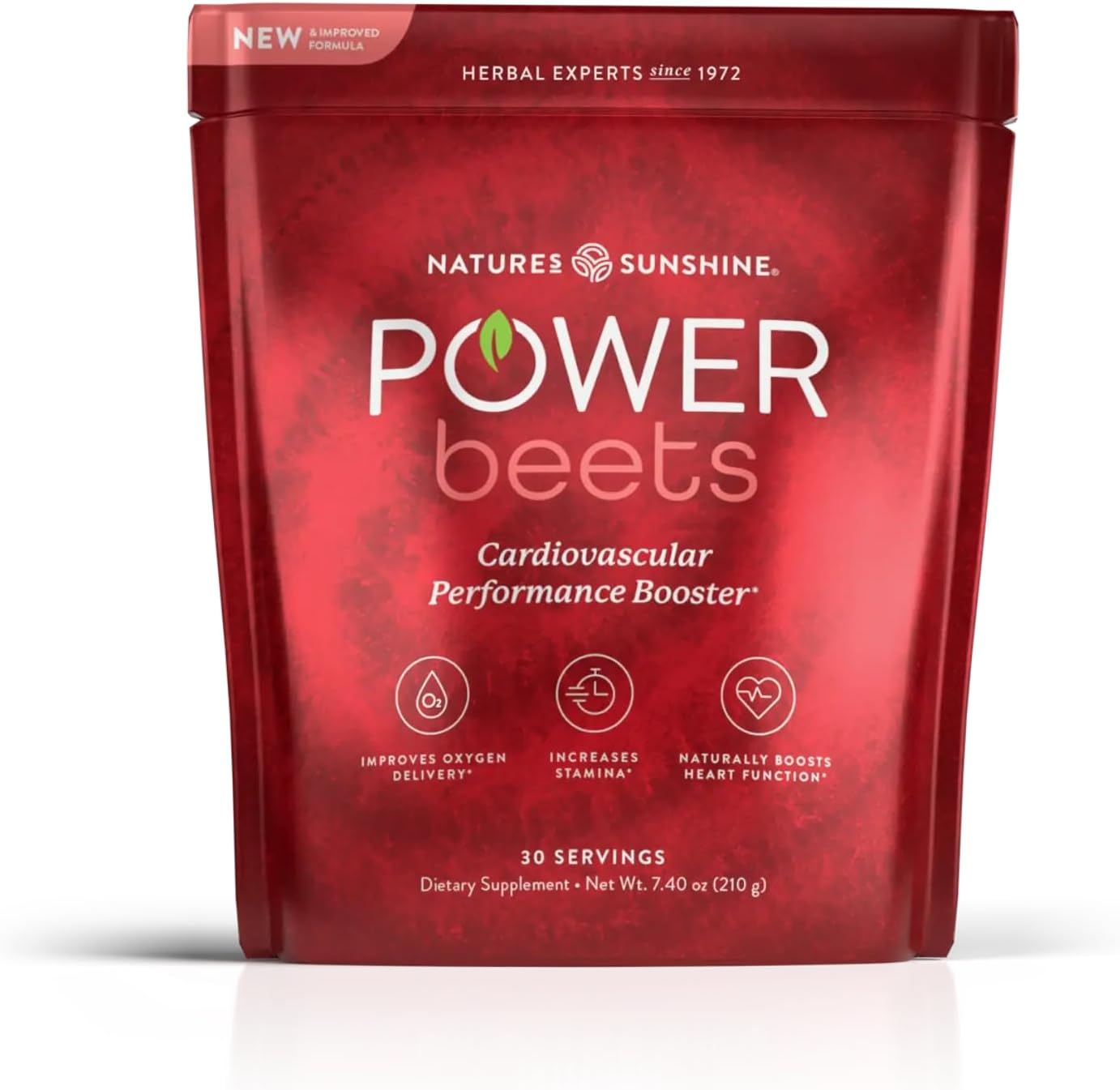Nature's Sunshine Power Beets – Patented Nutrient Blend of Beet Root Powder and Nutrients to Promote Performance, Mental Clarity, & Vitality – Non-GMO, Soy & Gluten Free – Power Pouch
