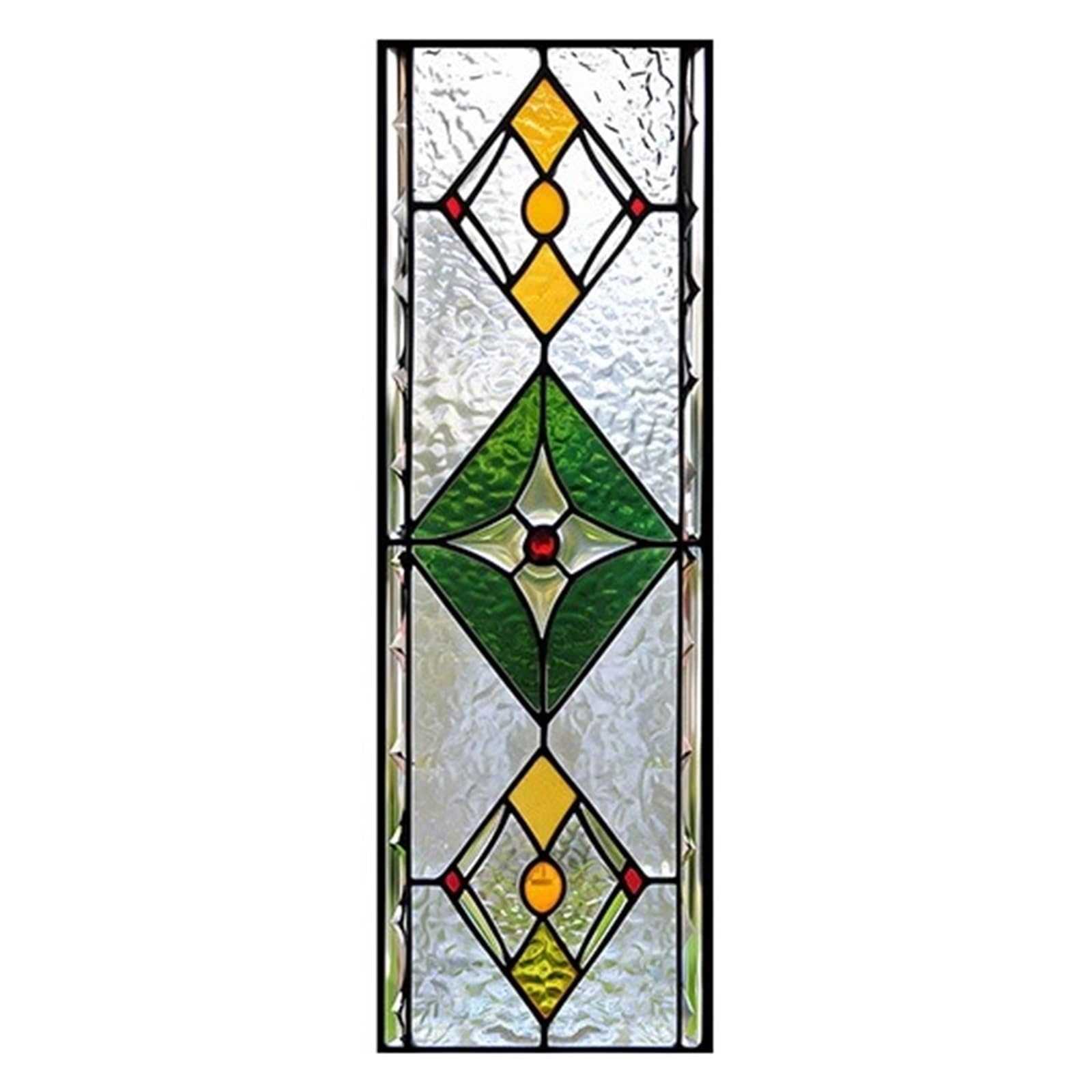 Mdsiokhj Color 1 Stained Glass Window Film Vintage Tinted Window Glass With Anti-Peeping Film Anti-Light Electrostatic Scrub(,60X100cm)
