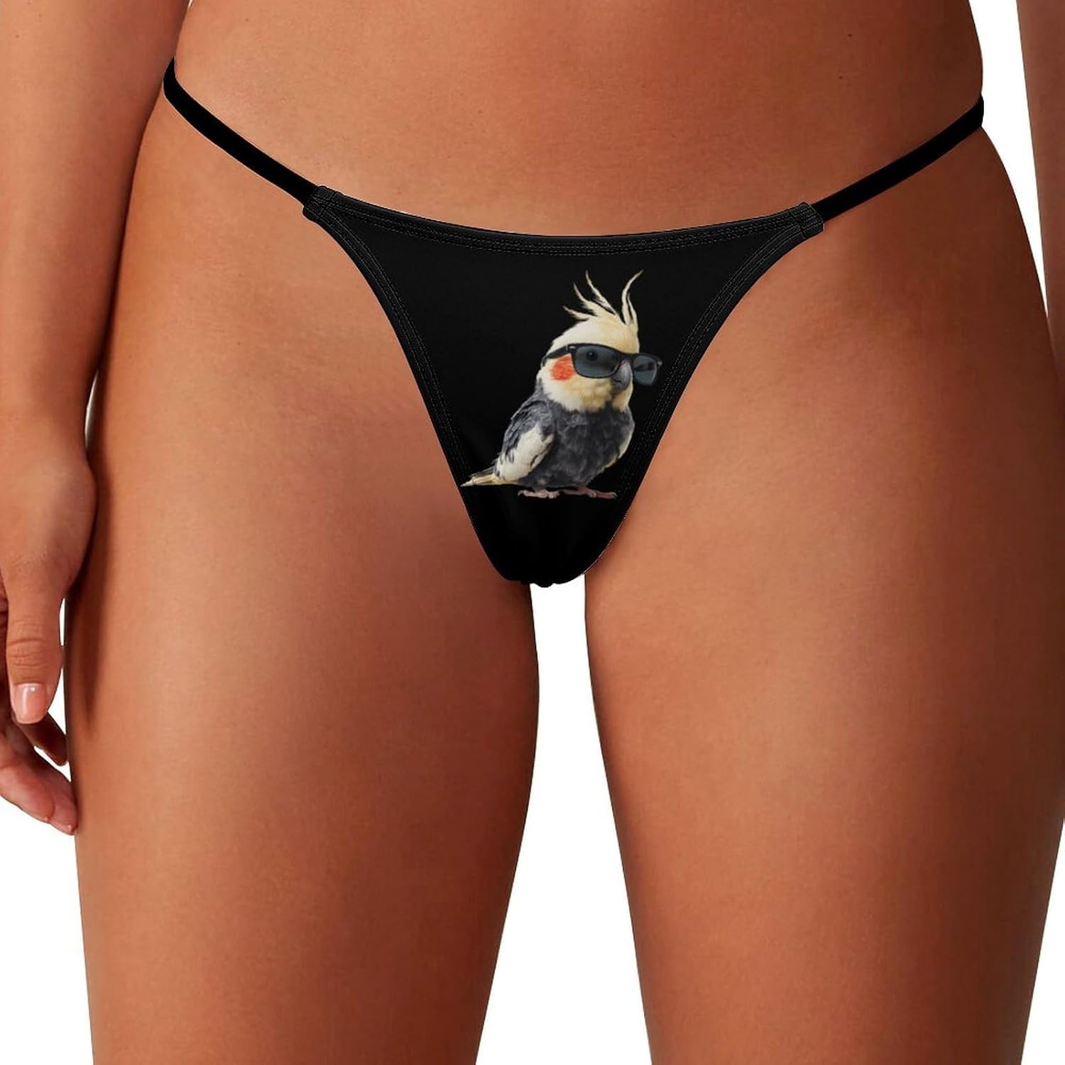 Cockatiel Parrot Bird Thongs for Women Underwear G-String Panties | Breathable,Low Rise Panties,T-back,Sexy,Briefs,No Show Thongs