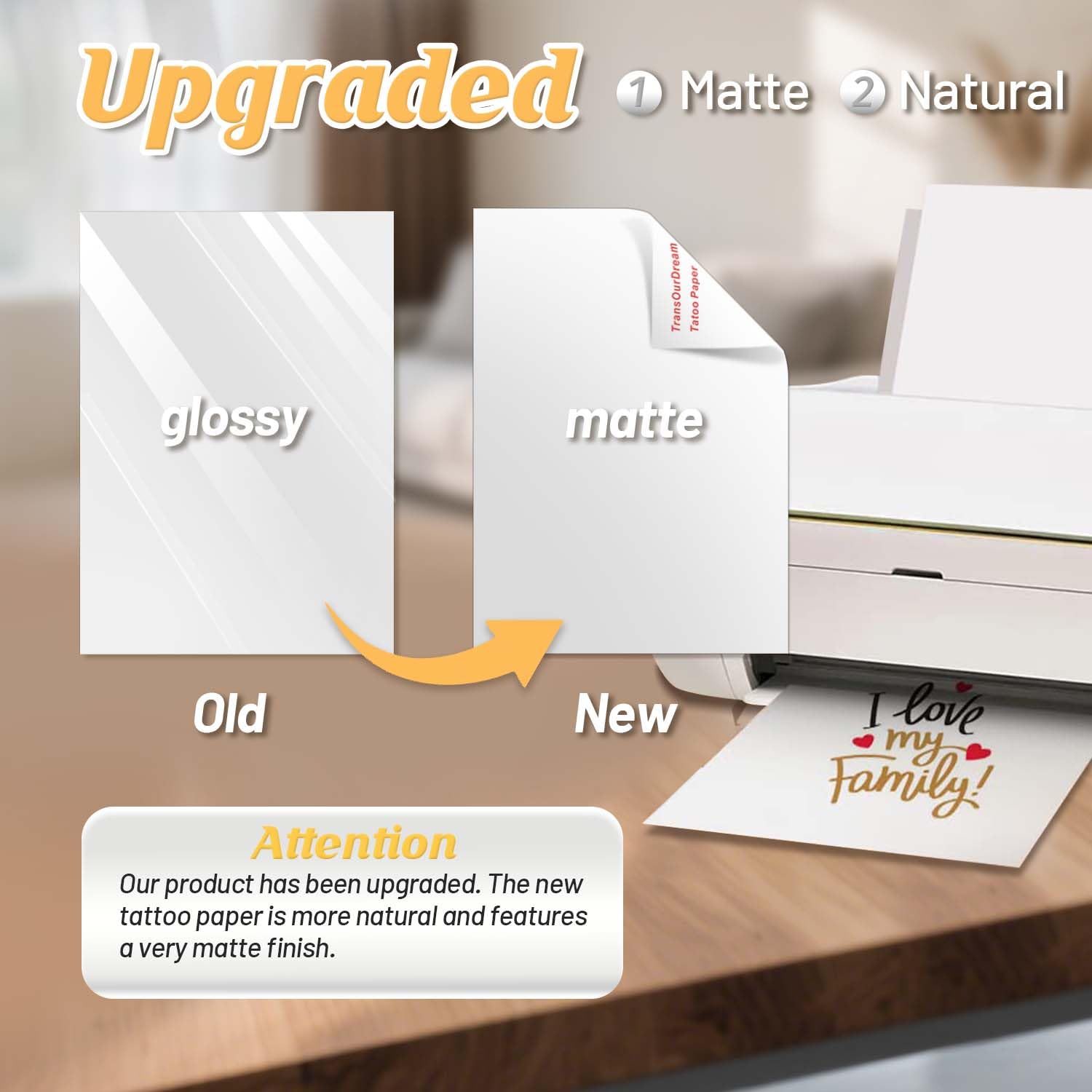 TransOurDream Printable Tattoo Paper Sticker for Inkjet & Laser Printer (A+B per Set, 10 Sets, A4 size) DIY Personalized Waterproof Sticker for Skin(ARAB-TAT1-10)