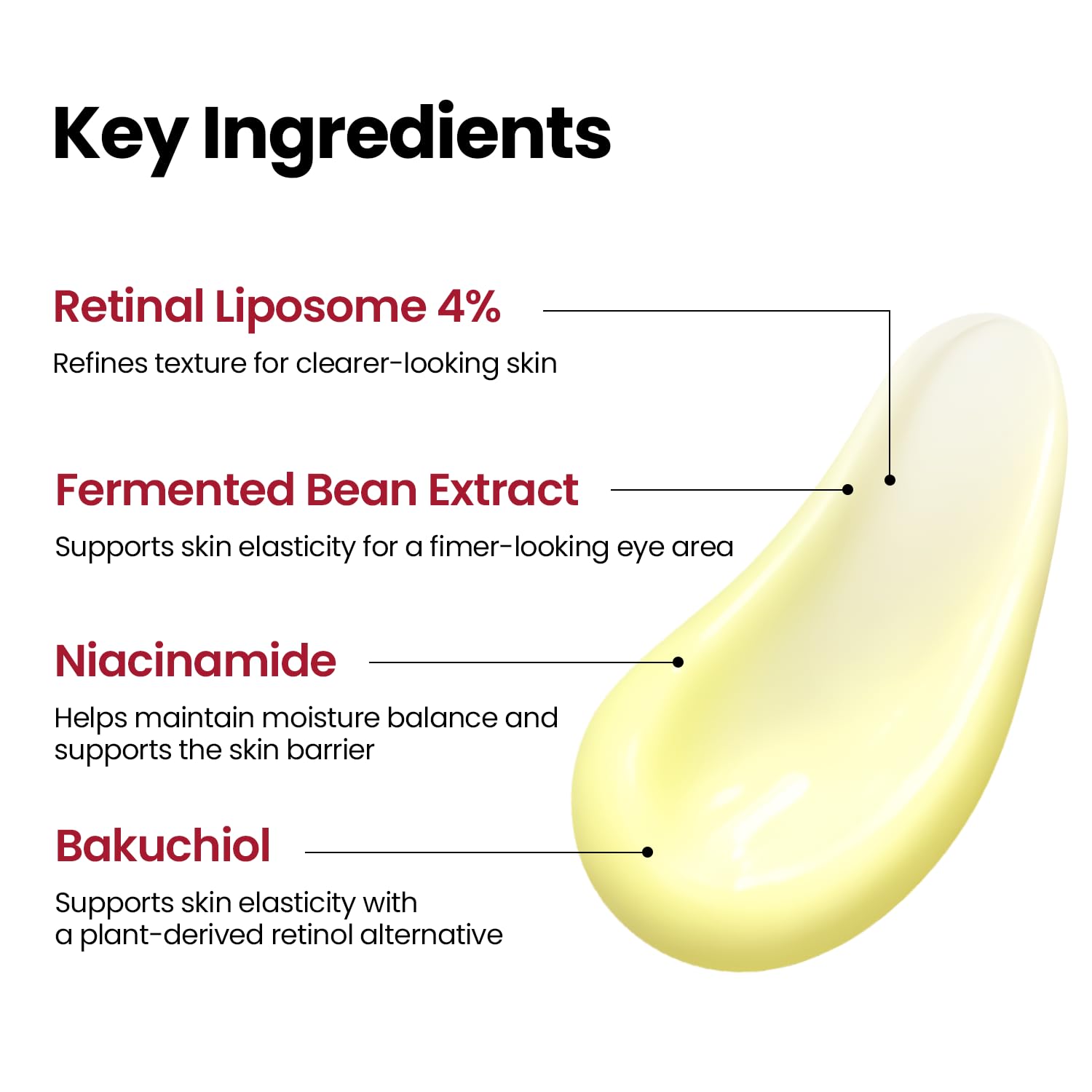 KSECRET SEOUL 1988 Crema de ojos: liposoma retiniano 4% + frijol fermentado, cuidado de arrugas, antienvejecimiento, elasticidad de la piel, pigmentación, retinol, 1.0 fl oz/1.01 onzas líquidas