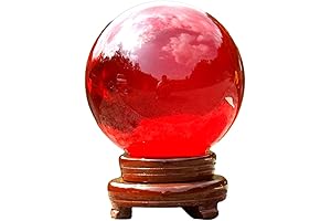 JALYKA Natural Crystal Rough K9 Crystal Red Lensball