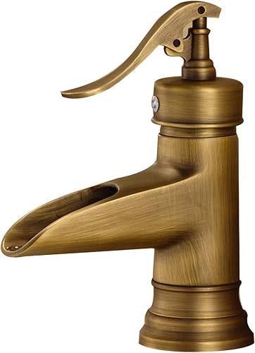 Wovier, llaves para ducha con cascada, grifería de bronce aceitado, llaves para lavabo.