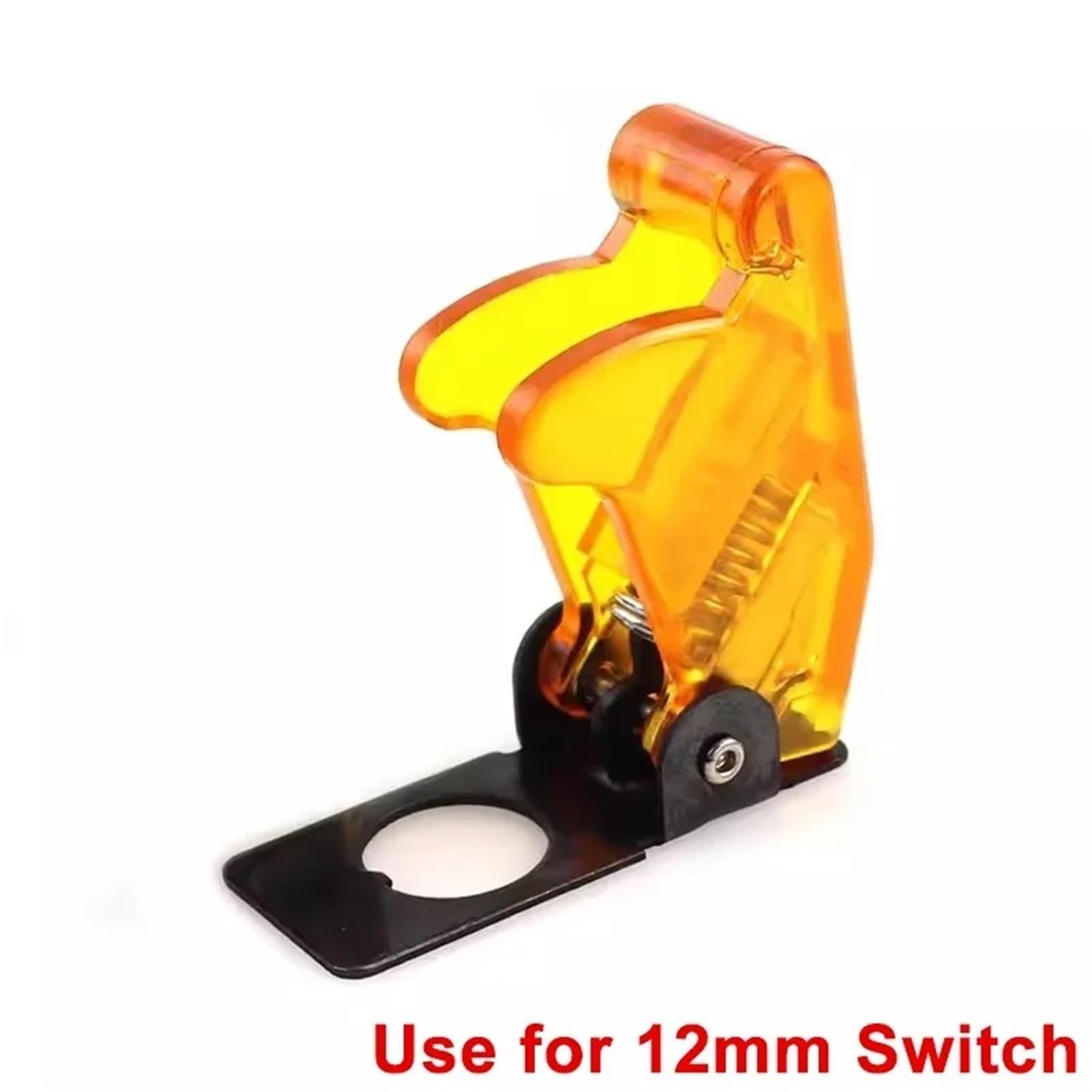 5/20 ensembles 12V20A SPST interrupteur à bascule interrupteur LED avec couvercle de protection voiture Auto couverture lumière LED interrupteur à bascule commande marche/arrêt(Orange lid,100 Sets)