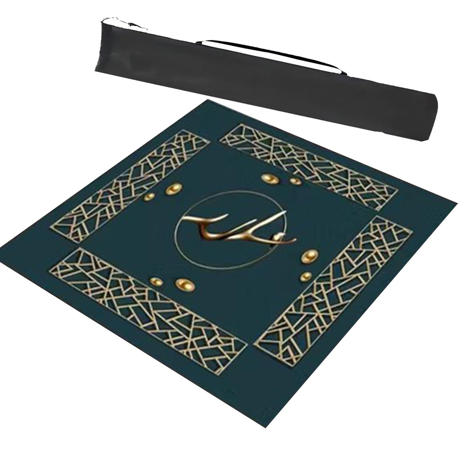 Tapis de Poker, Tapis de Table Mahjong Jeu, Paigow Poker Couverture société antidérapant à réduction Bruit(Black,31.5x31.5inch/80x80cm)