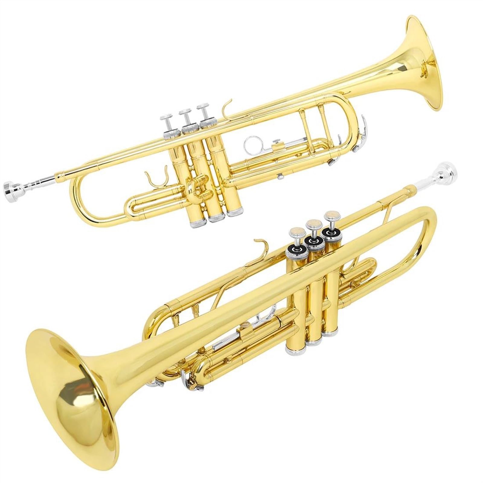 Amazon.co.jp: Rumpet Gold Bb Standard Trumpet Set Brass Student