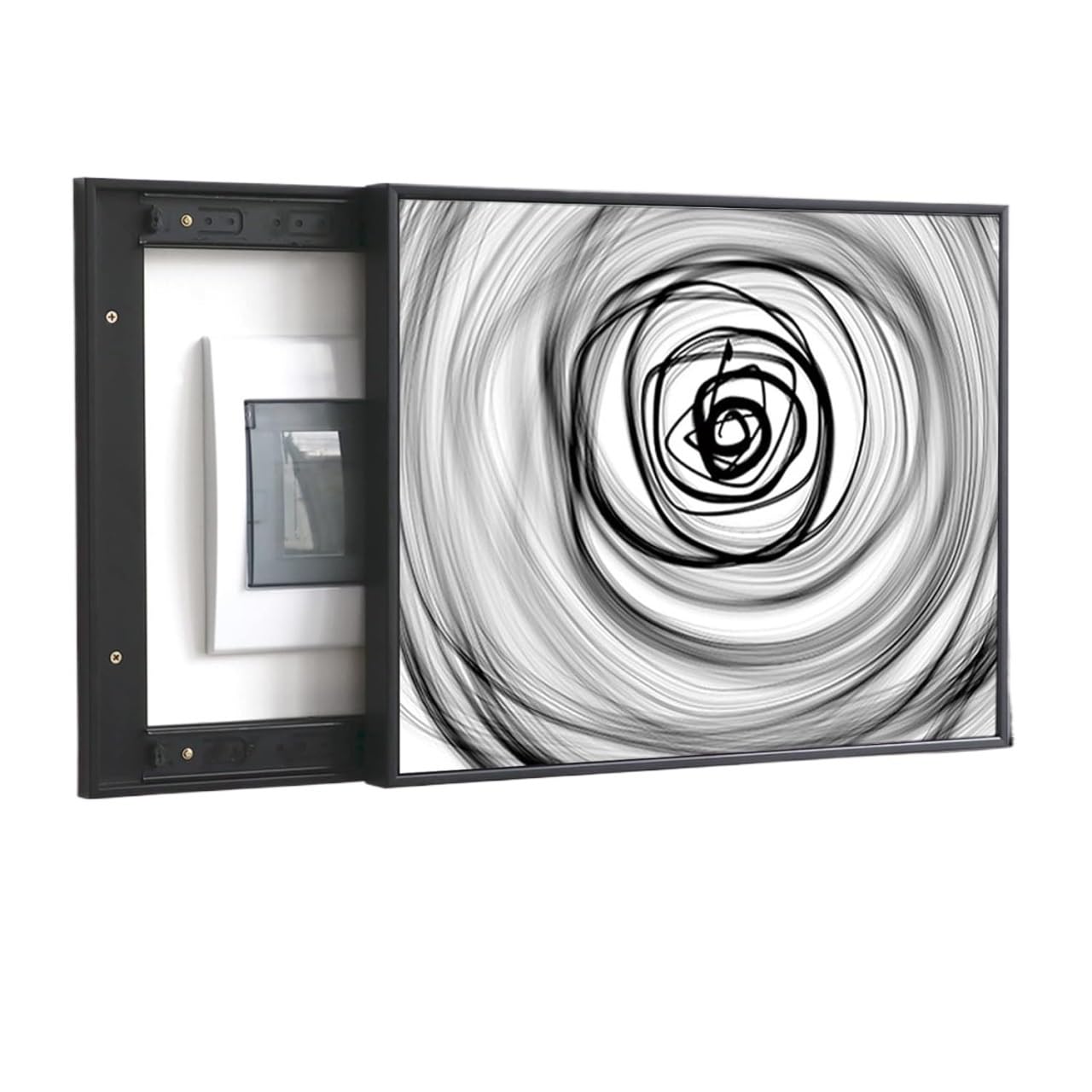 Images suspendues art abstrait noir et blanc pour cadre de distribution