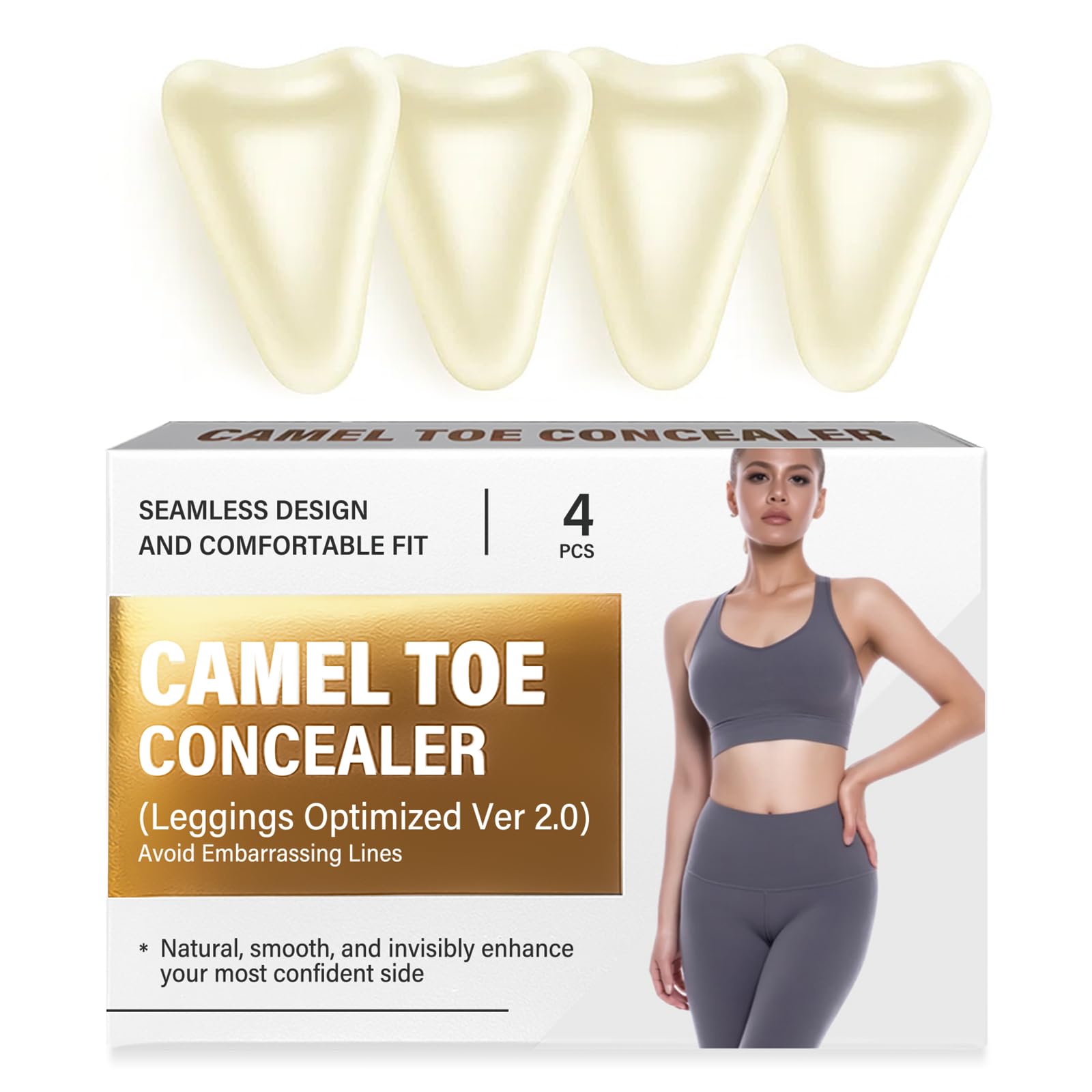 Camel Toe Concealer, 4 Pack Reusable Invisible Coverage for Activewear 4 Count (Pack of 1)