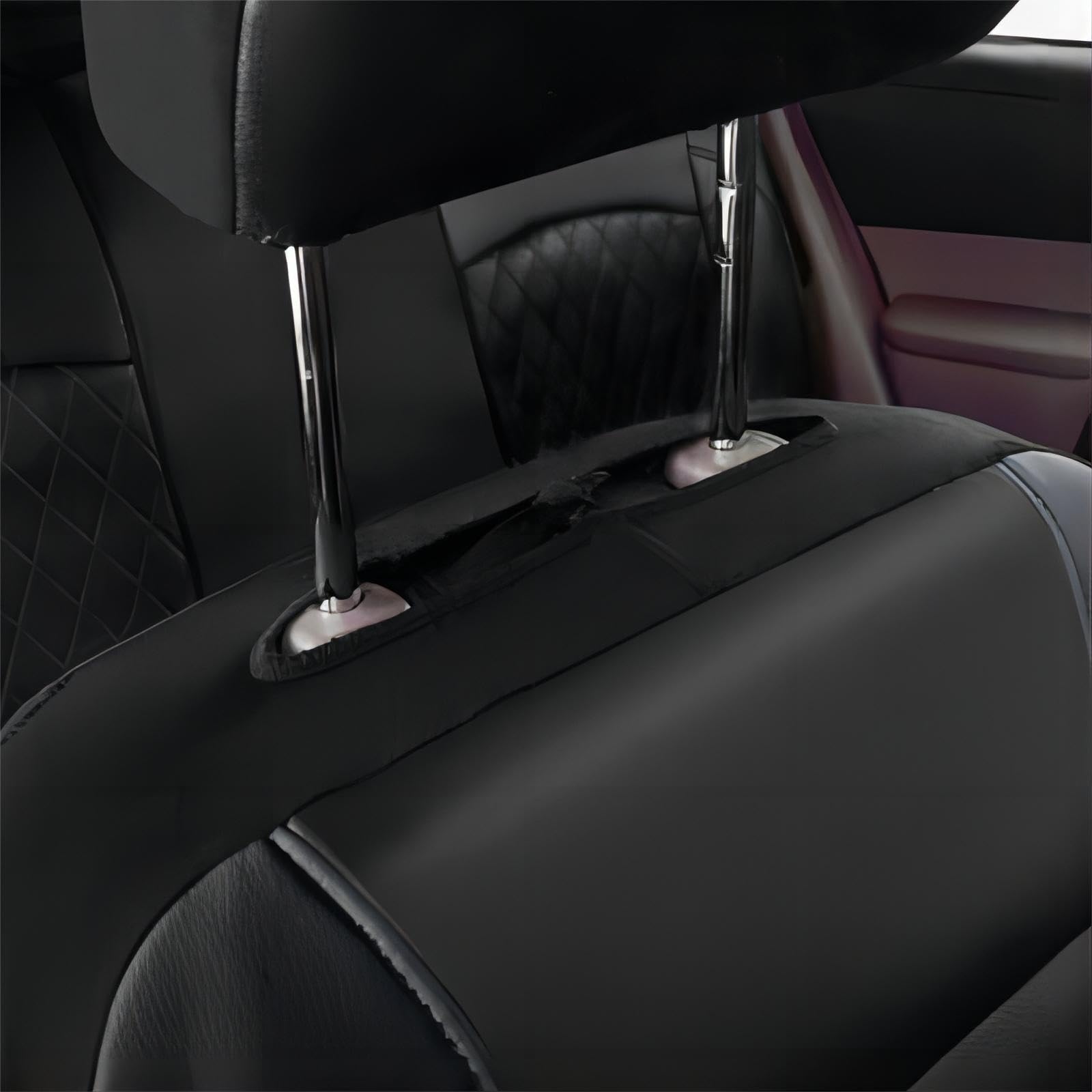 Auto Set Coprisedili per Mercedes-Benz Classe A W168 W169 W176 Br.177 Classe B W245 2000-2023, 9 Pezzi Pelle Traspirante Impermeabile Coprisedili Auto Protezioni Sedile Accessori,Black