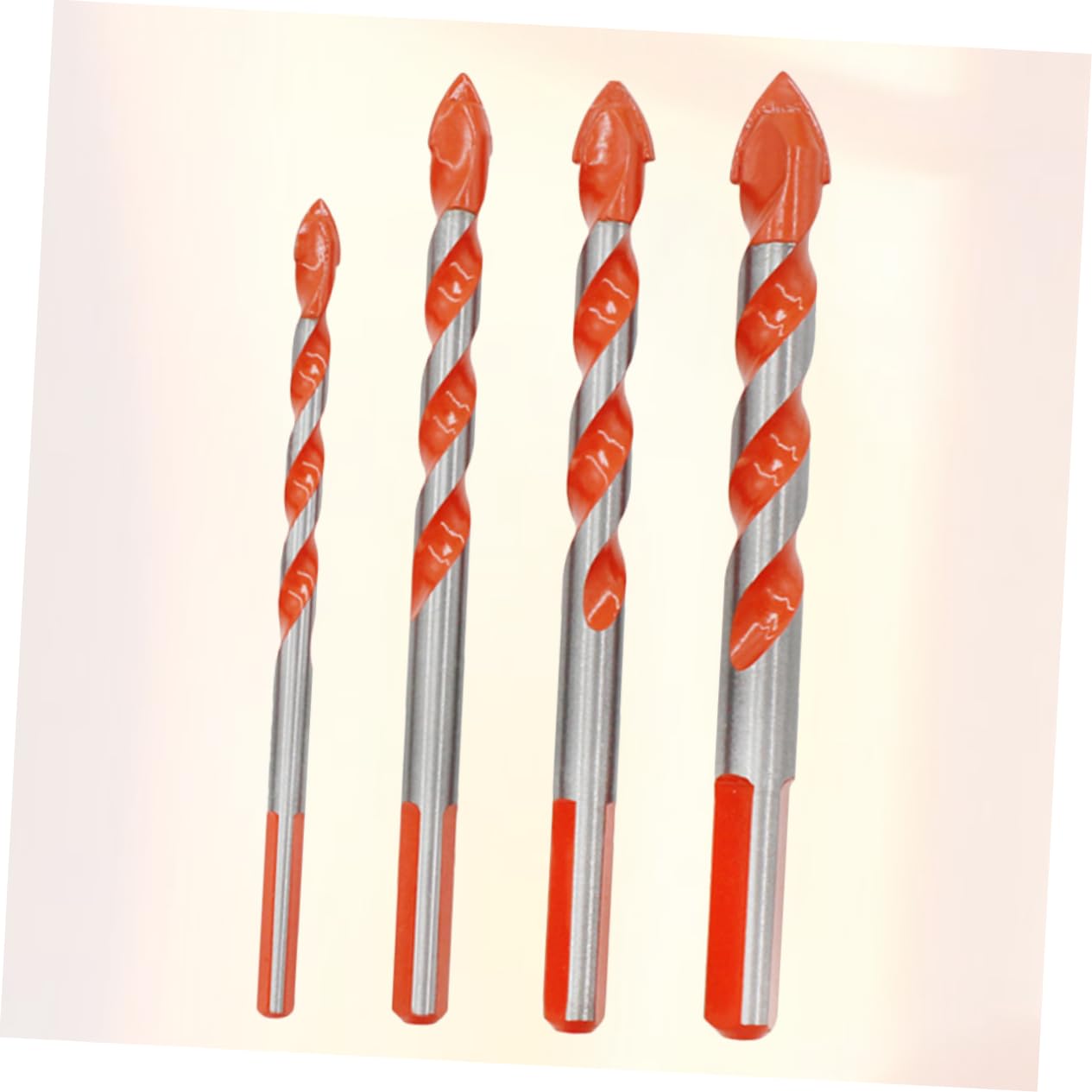 DECOMELODY DIY Ceramic Glass Hole Opener 4pcs Triangle Drill Bits Carbide Tip Handle Drill Tool for Hand