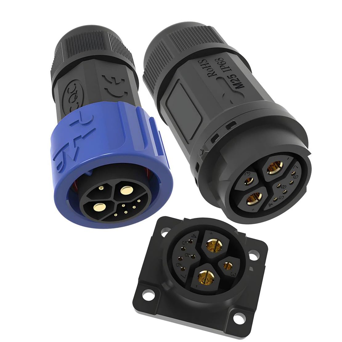 Connecteur à vis et à sertir 8 Broches 50 A, Prise de Charge pour Batterie d'aviation, mâle + Femelle, autobloquant