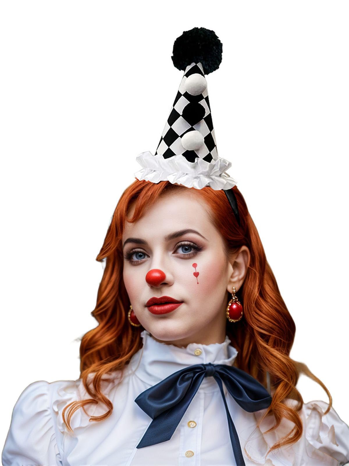 Unykaflor Adult jester hat,The Court Jester Costume Accessories Clown Headband for Christmas Halloween Cosplay Party