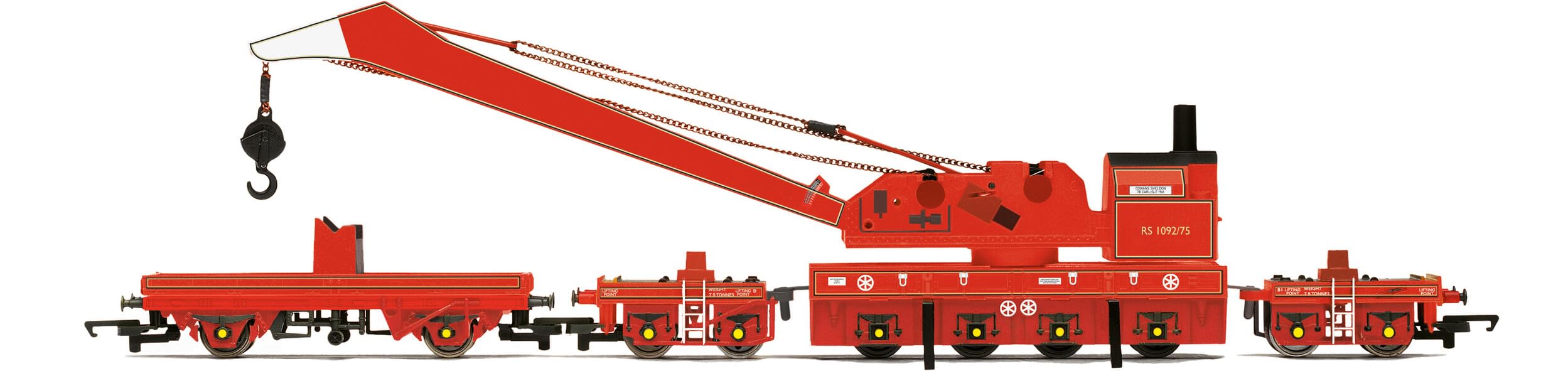 HornbyR60077 BR, Operating Maintenance Crane - Era 4 Rolling Stock - Wagons for Model Railway Sets